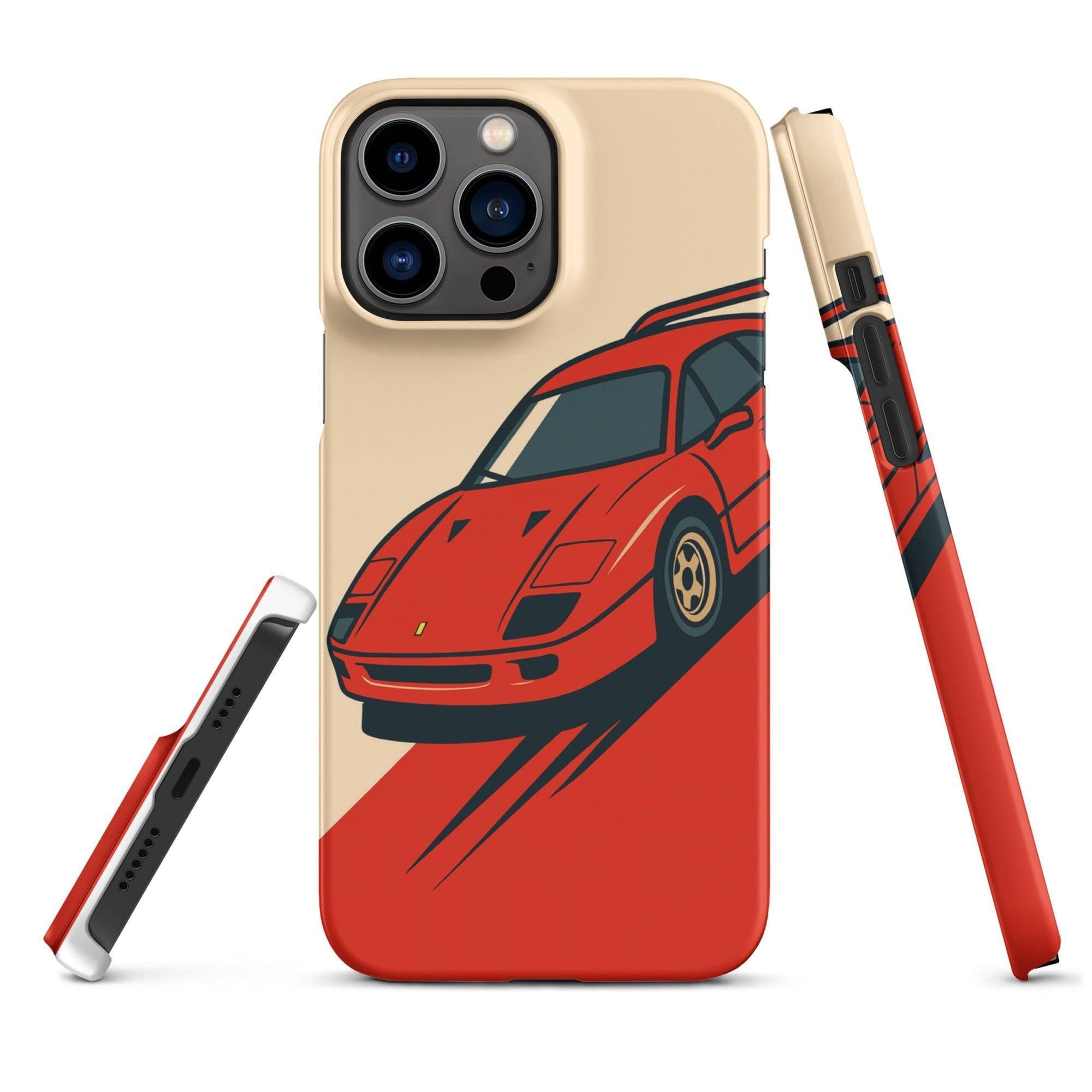 Cover iPhone Resistente – Compatibile con Ricarica Wireless – Design Tessa Rossa-Biiply