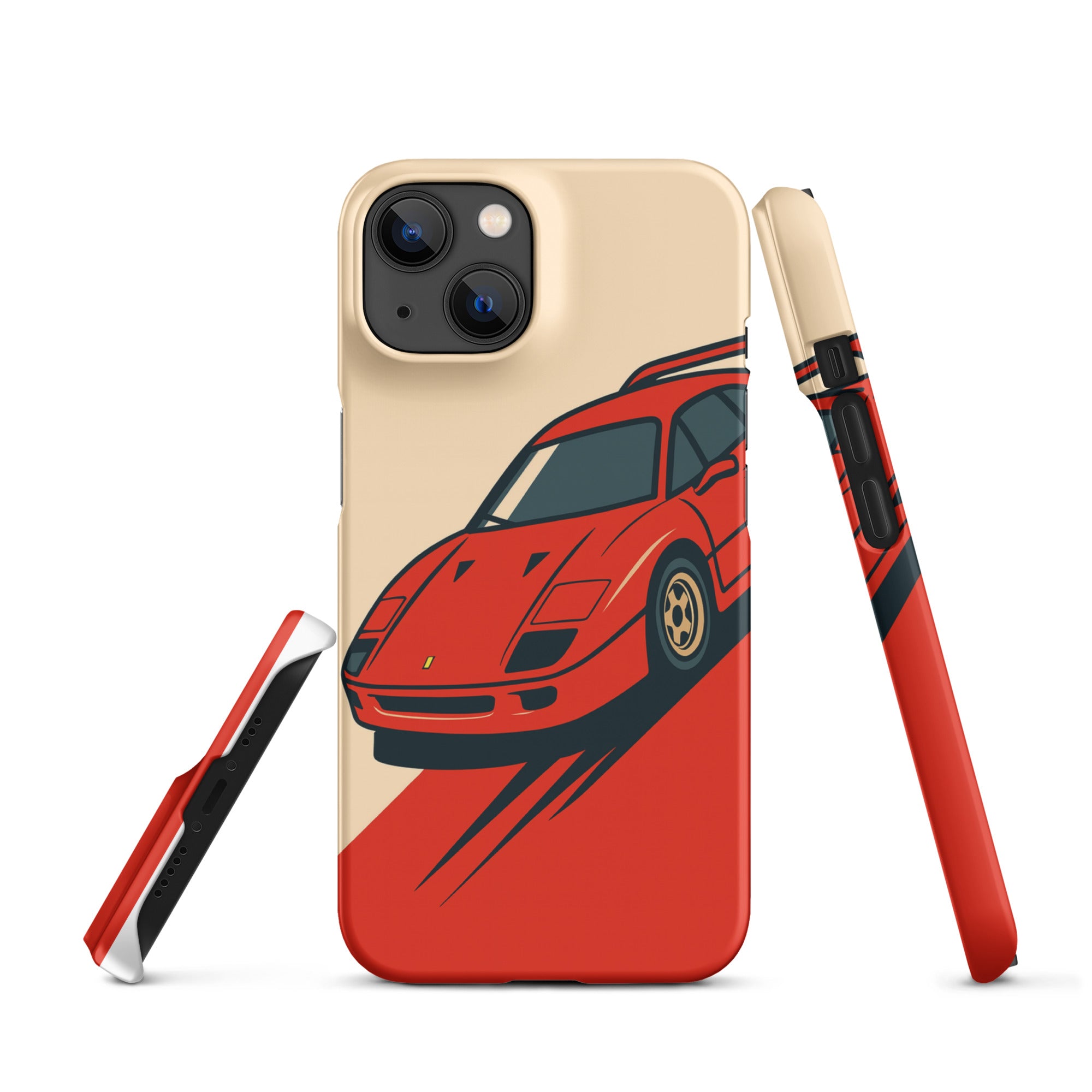 Cover iPhone Resistente – Compatibile con Ricarica Wireless – Design Tessa Rossa-Biiply