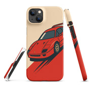Cover iPhone Resistente – Compatibile con Ricarica Wireless – Design Tessa Rossa-Biiply