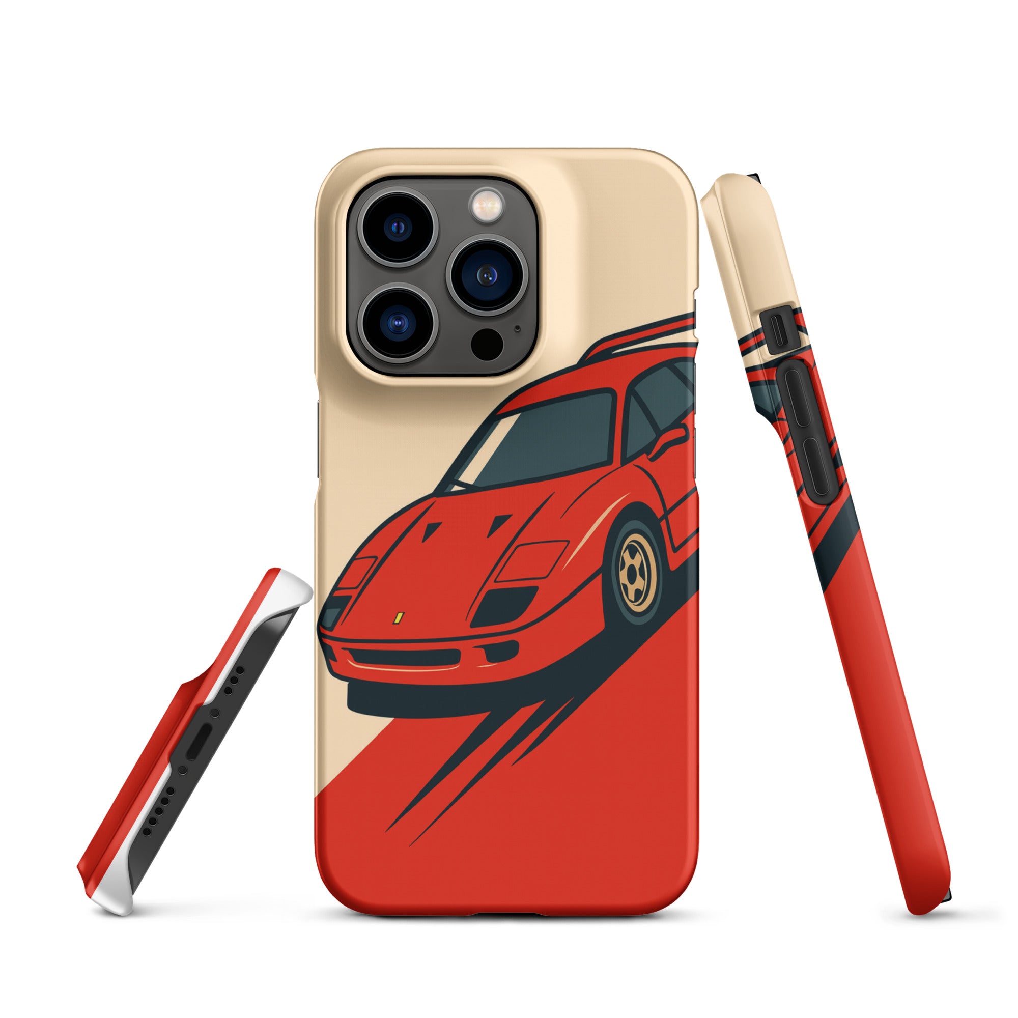 Cover iPhone Resistente – Compatibile con Ricarica Wireless – Design Tessa Rossa-Biiply