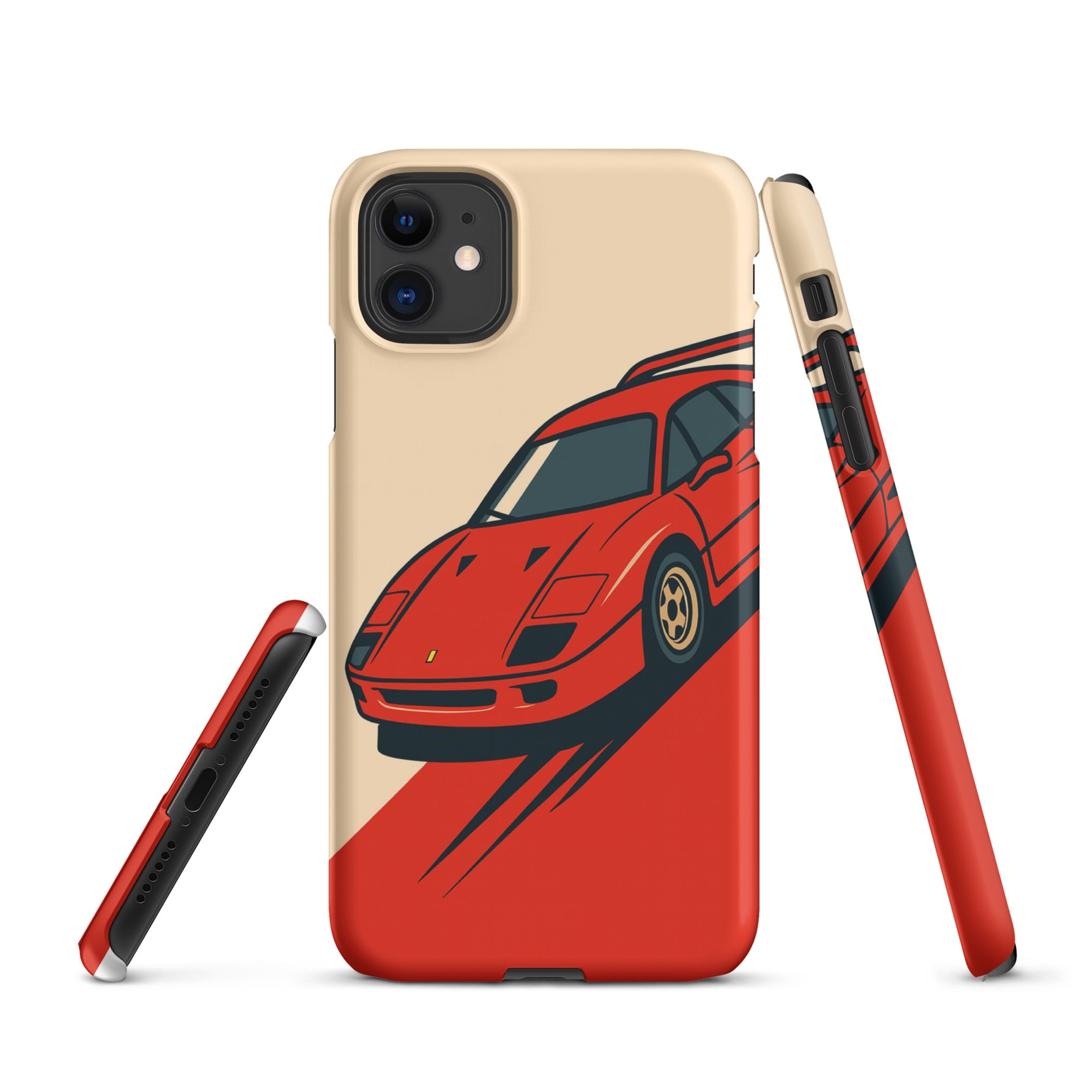 Cover iPhone Resistente – Compatibile con Ricarica Wireless – Design Tessa Rossa-Biiply