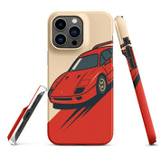 Cover iPhone Resistente – Compatibile con Ricarica Wireless – Design Tessa Rossa-Biiply