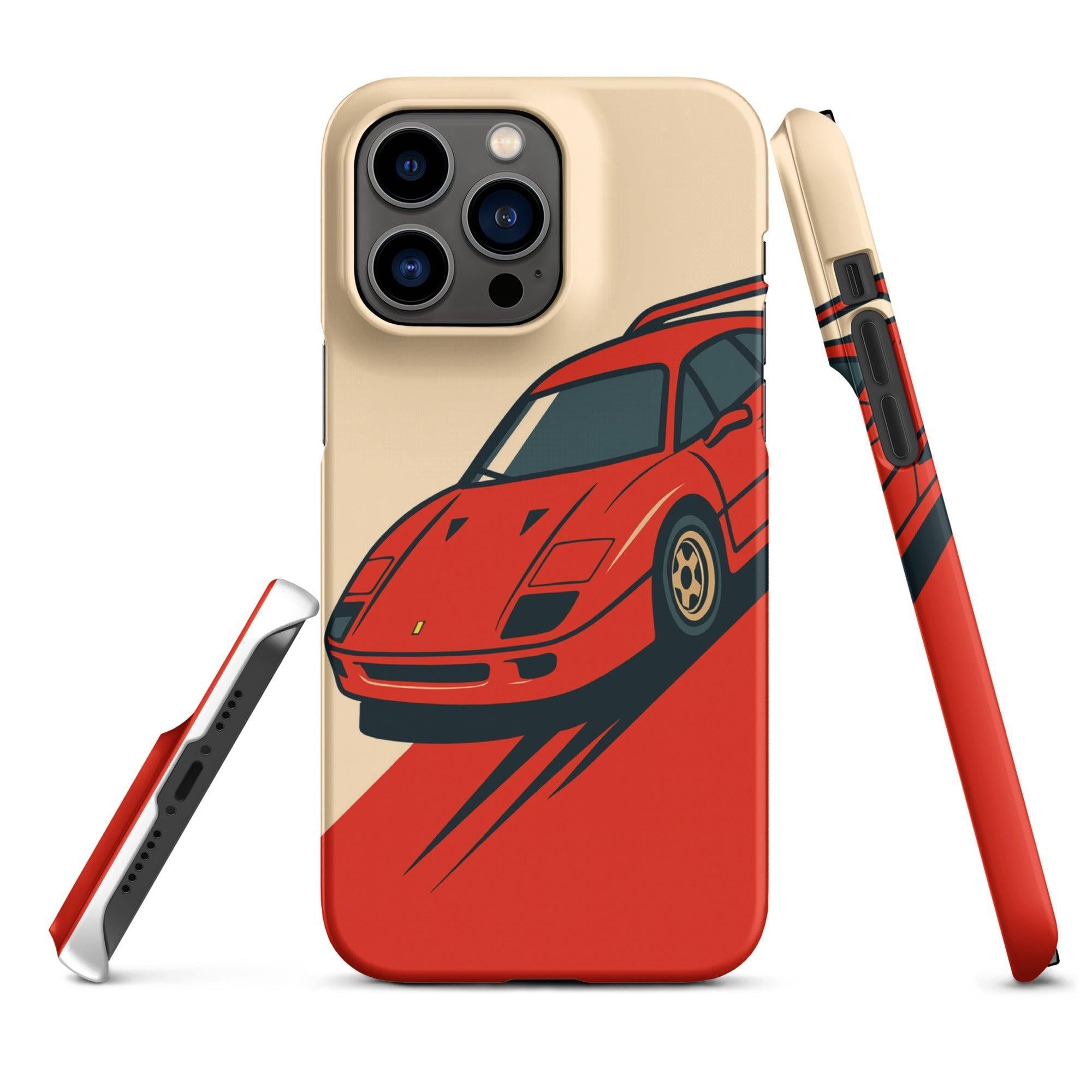 Cover iPhone Resistente – Compatibile con Ricarica Wireless – Design Tessa Rossa-Biiply