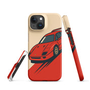 Cover iPhone Resistente – Compatibile con Ricarica Wireless – Design Tessa Rossa-Biiply