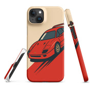 Cover iPhone Resistente – Compatibile con Ricarica Wireless – Design Tessa Rossa-Biiply