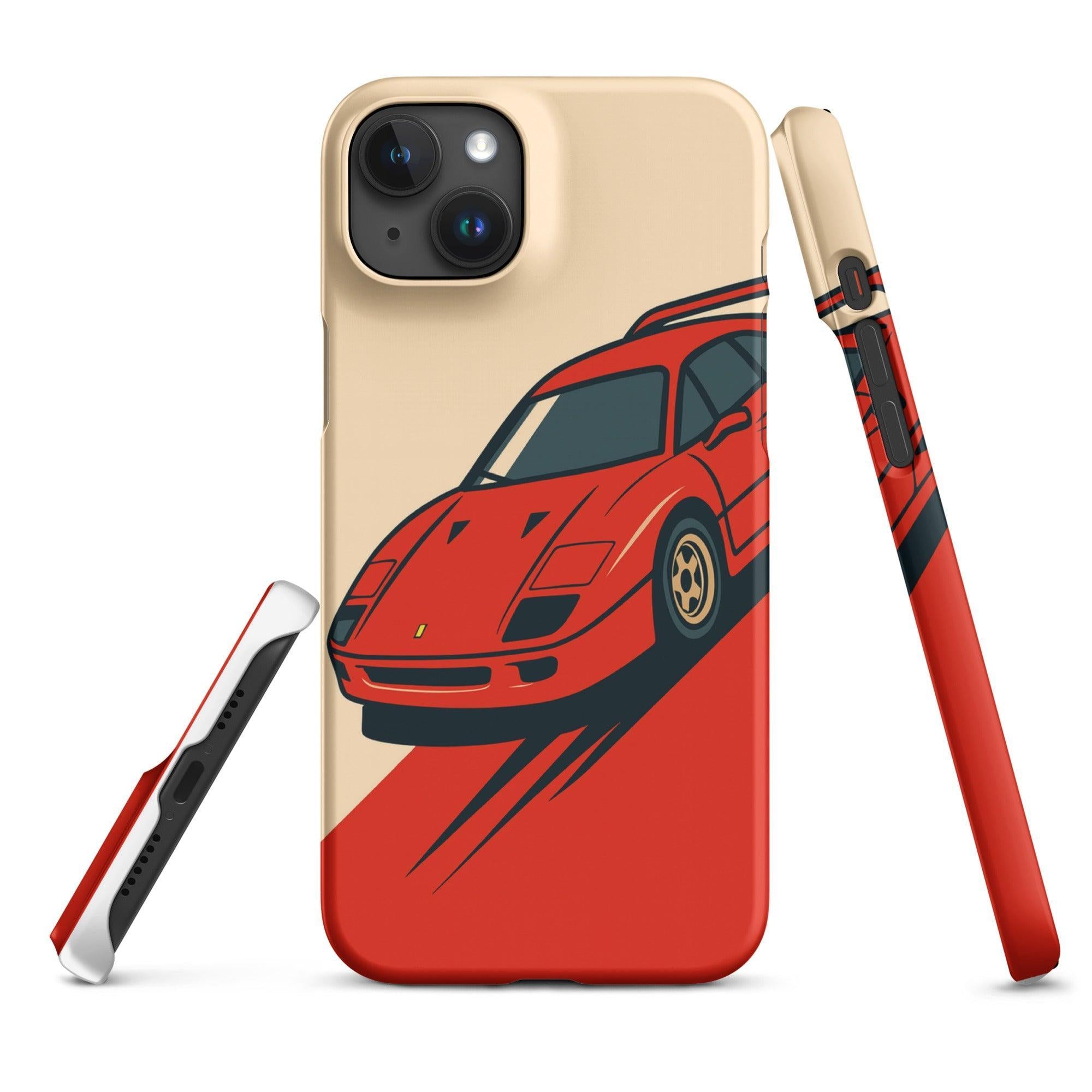 Cover iPhone Resistente – Compatibile con Ricarica Wireless – Design Tessa Rossa-Biiply