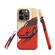 Cover iPhone Resistente – Compatibile con Ricarica Wireless – Design Tessa Rossa-Biiply