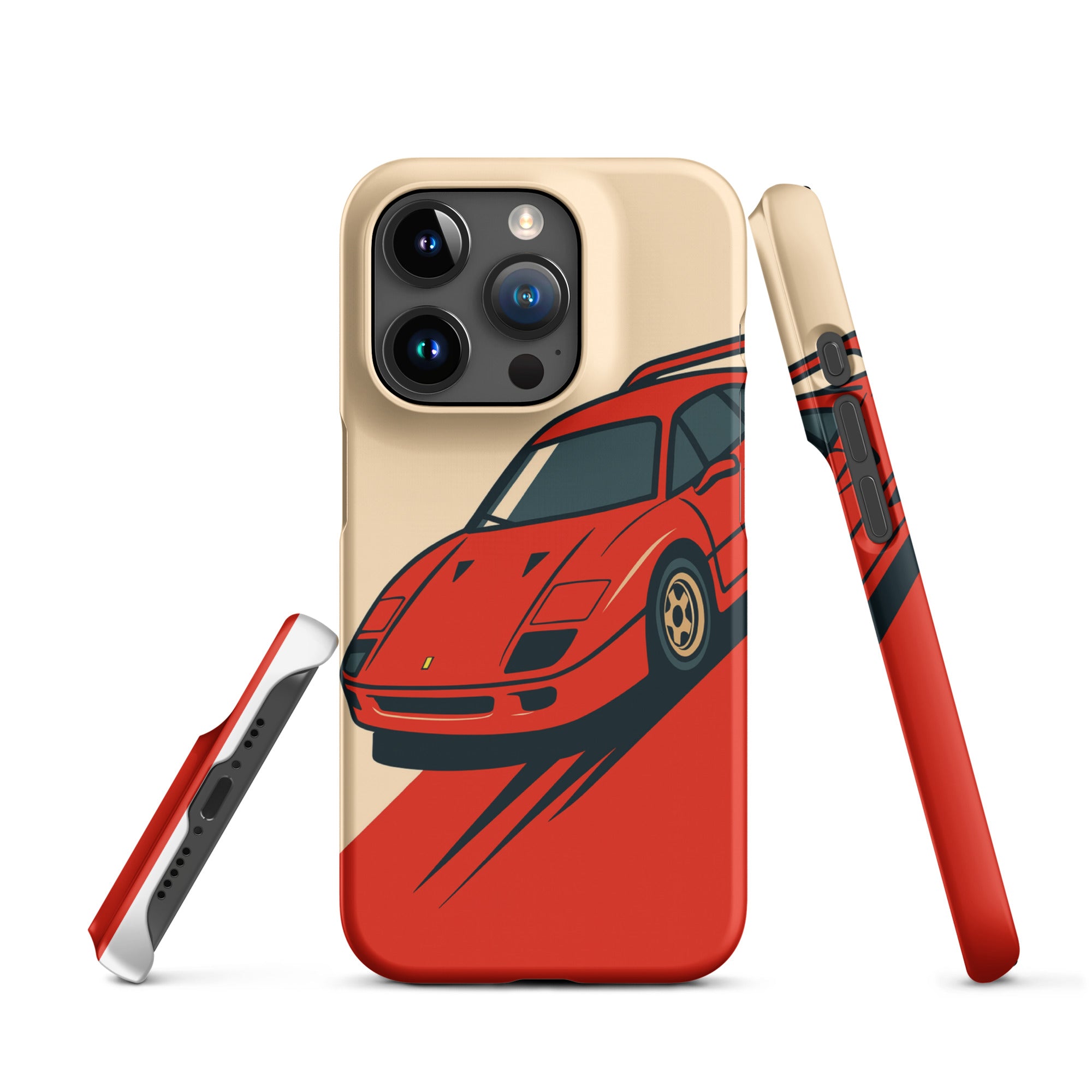 Cover iPhone Resistente – Compatibile con Ricarica Wireless – Design Tessa Rossa-Biiply