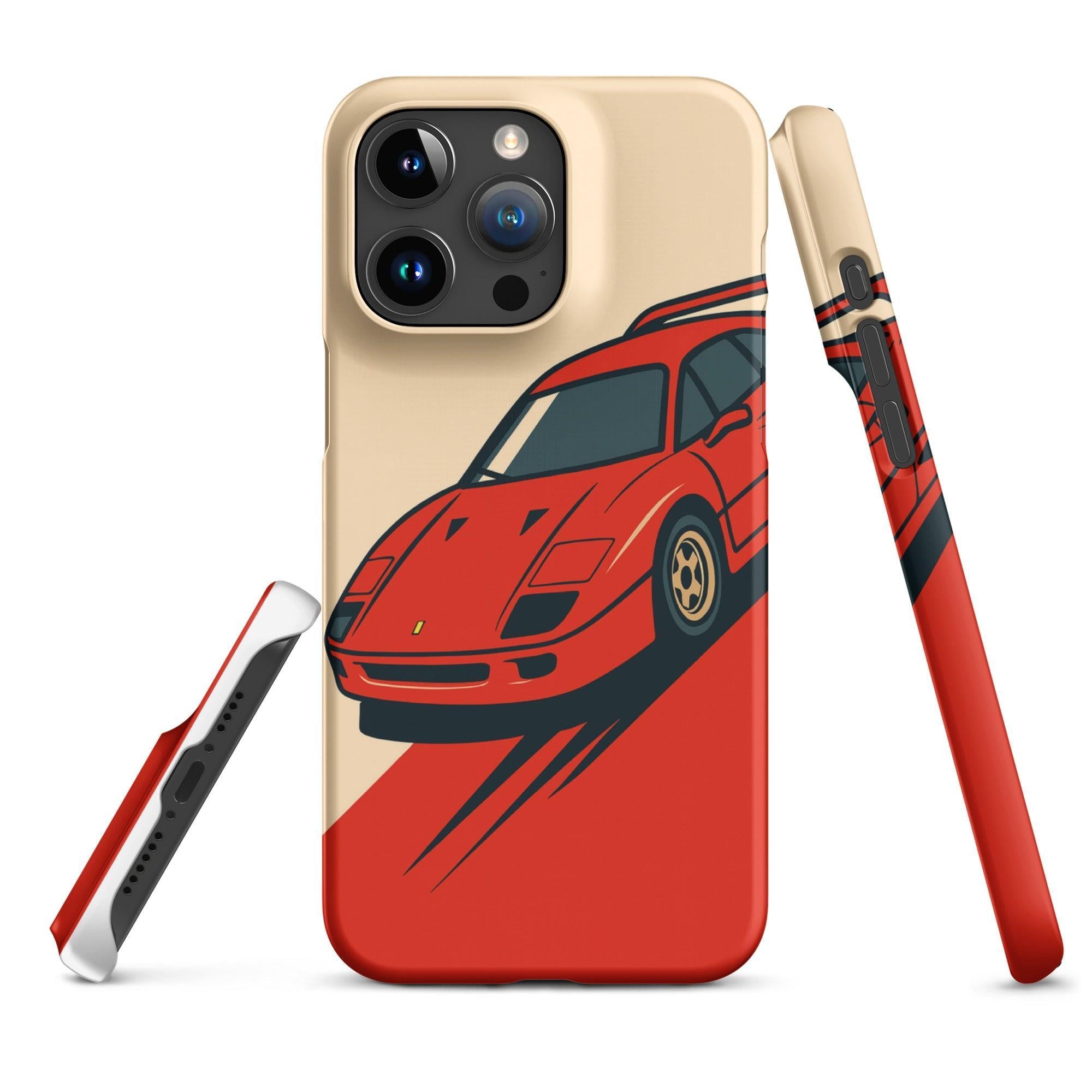 Cover iPhone Resistente – Compatibile con Ricarica Wireless – Design Tessa Rossa-Biiply