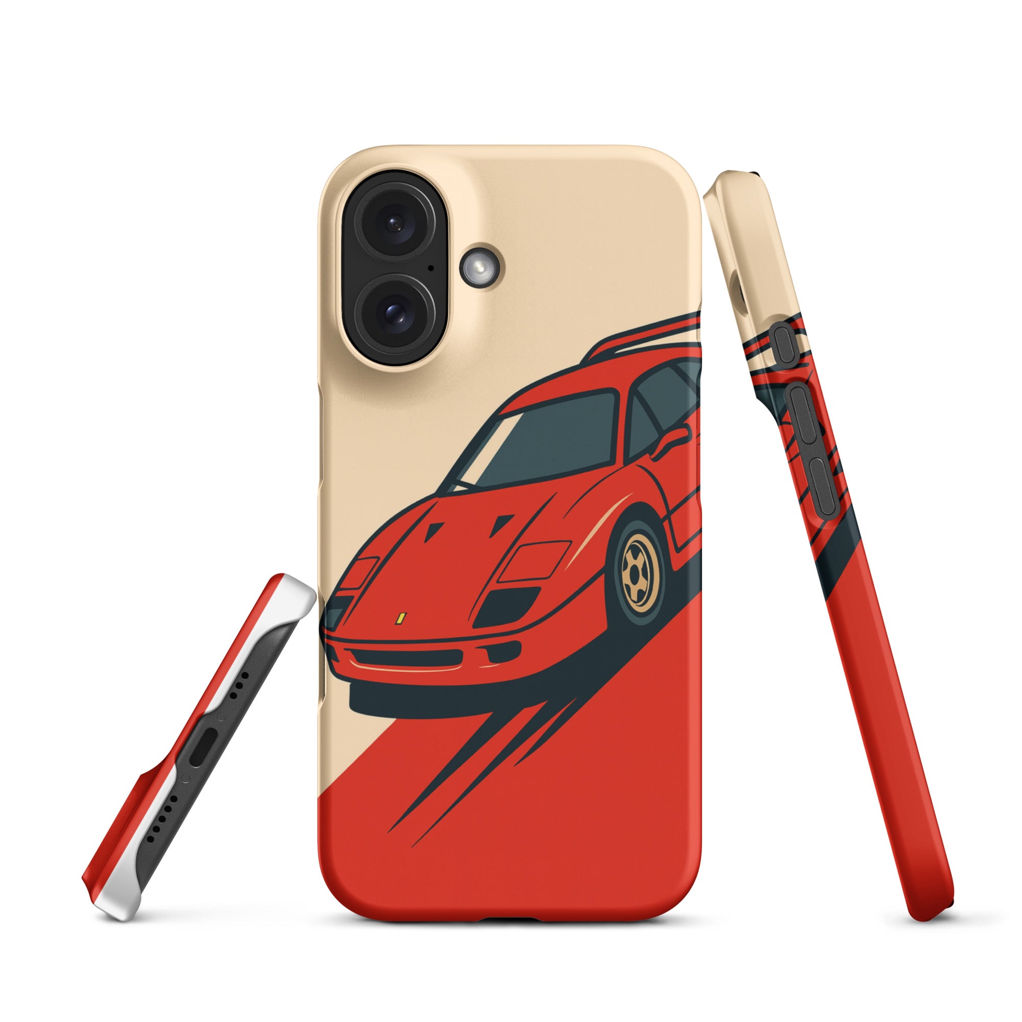Cover iPhone Resistente – Compatibile con Ricarica Wireless – Design Tessa Rossa-Biiply