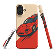 Cover iPhone Resistente – Compatibile con Ricarica Wireless – Design Tessa Rossa-Biiply