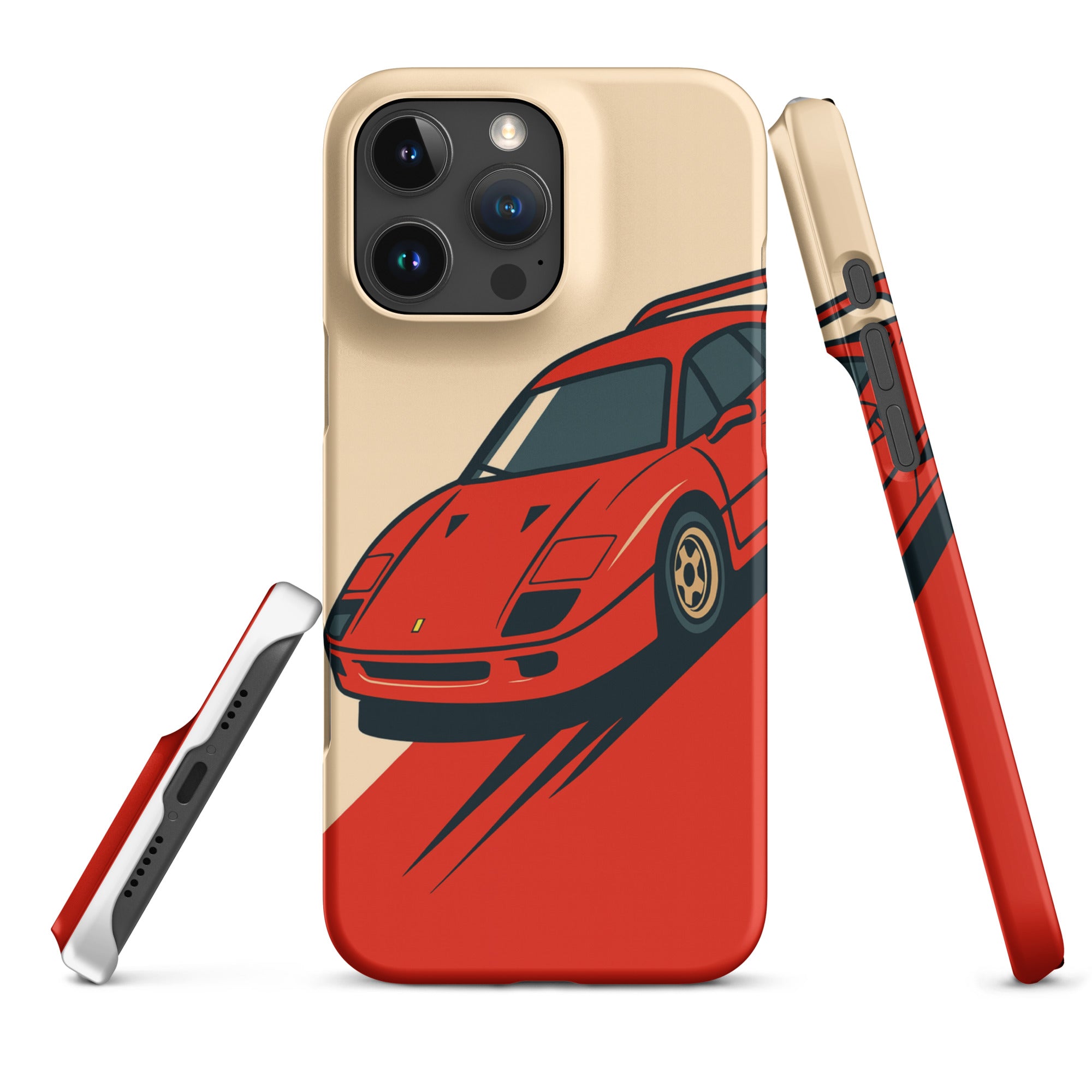 Cover iPhone Resistente – Compatibile con Ricarica Wireless – Design Tessa Rossa-Biiply