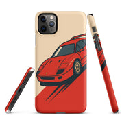 Cover iPhone Resistente – Compatibile con Ricarica Wireless – Design Tessa Rossa-Biiply