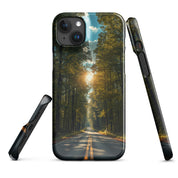 Cover iPhone Resistente – Compatibile con Ricarica Wireless – Design Tree Lined Street-Biiply