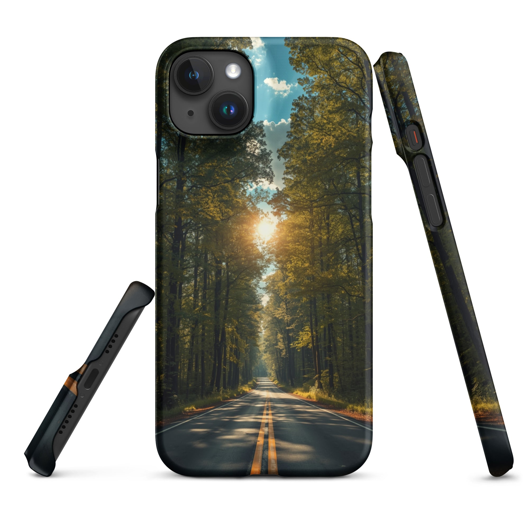 Cover iPhone Resistente – Compatibile con Ricarica Wireless – Design Tree Lined Street-Biiply