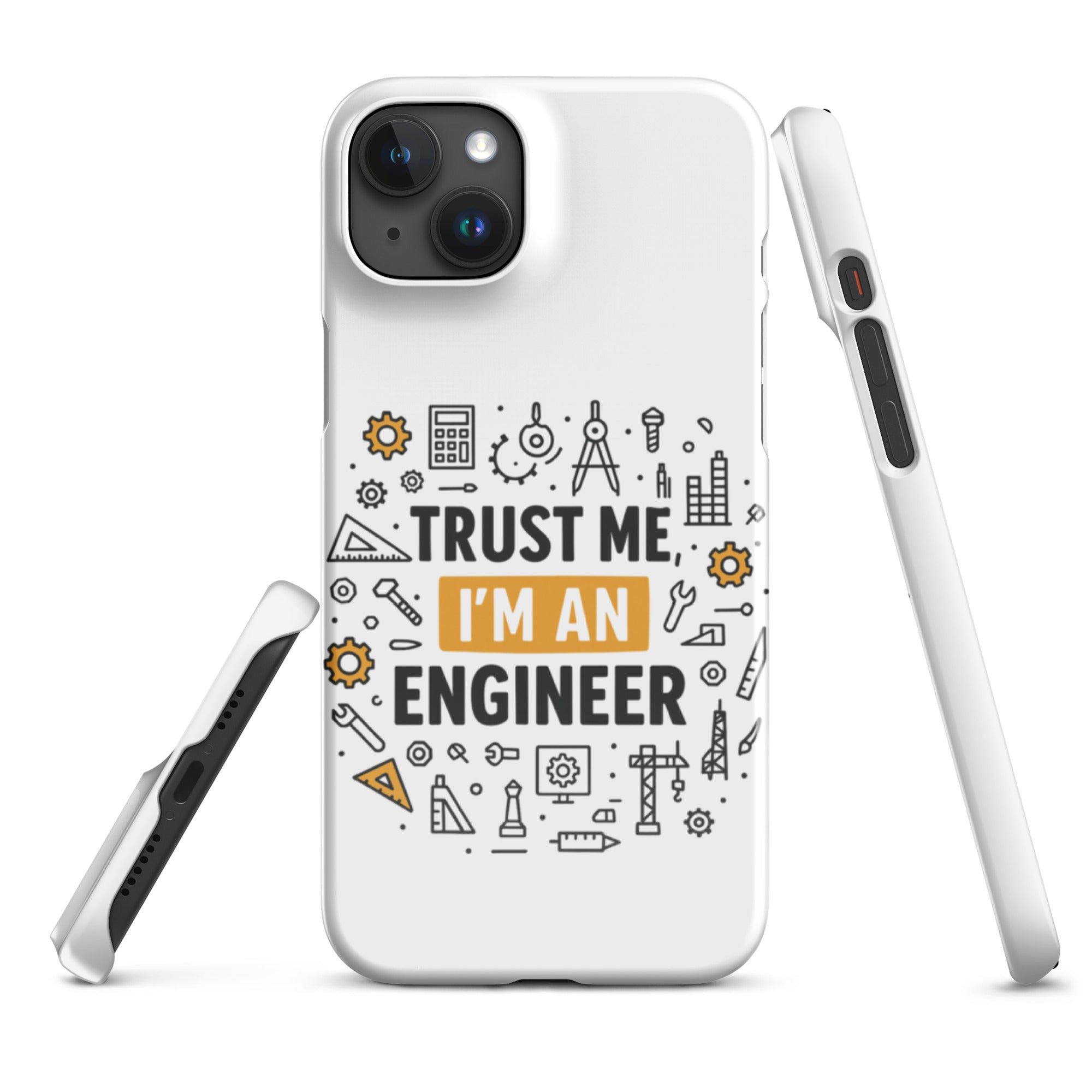 Cover iPhone Resistente – Compatibile con Ricarica Wireless – Design Trust Me i'm an engineer-Biiply