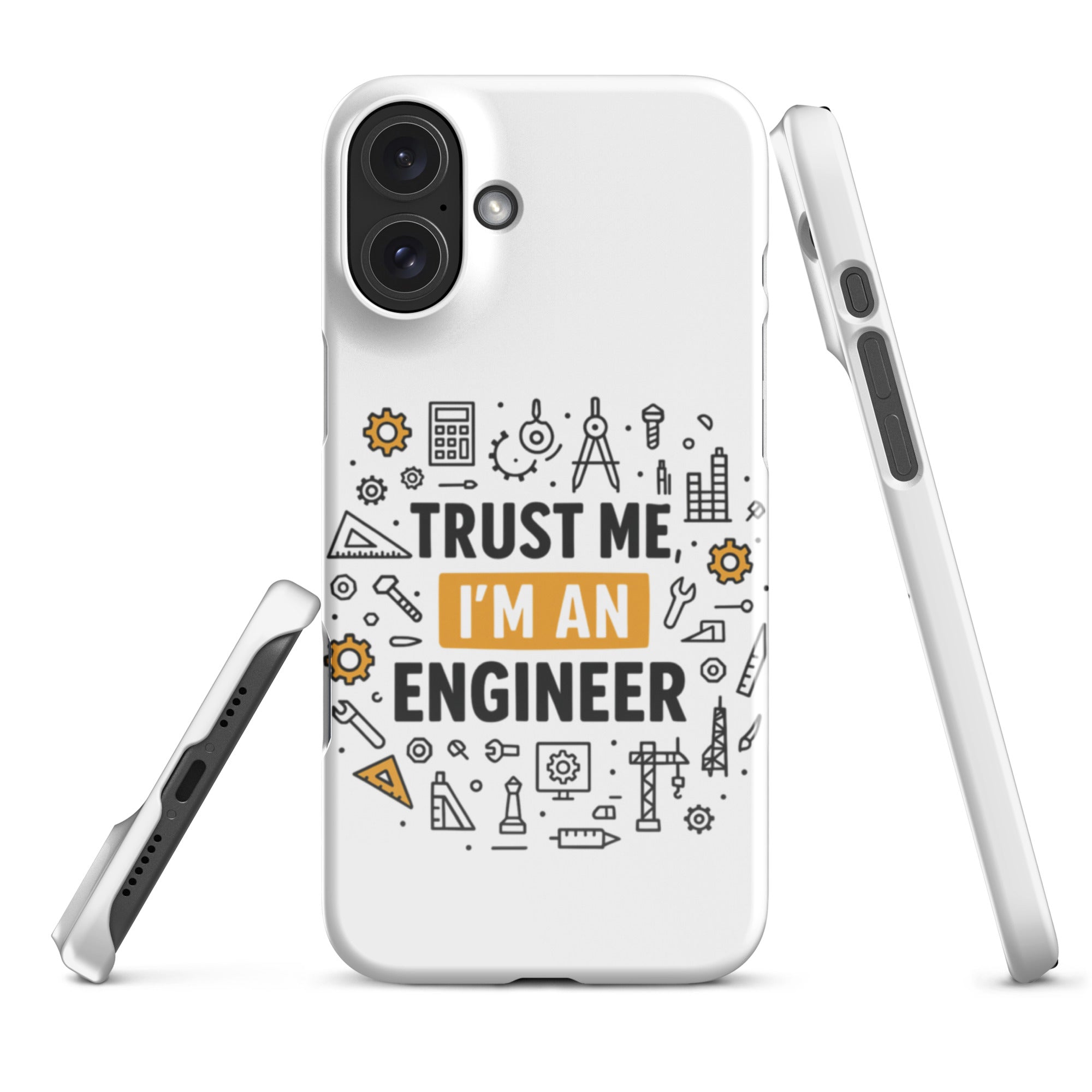 Cover iPhone Resistente – Compatibile con Ricarica Wireless – Design Trust Me i'm an engineer-Biiply