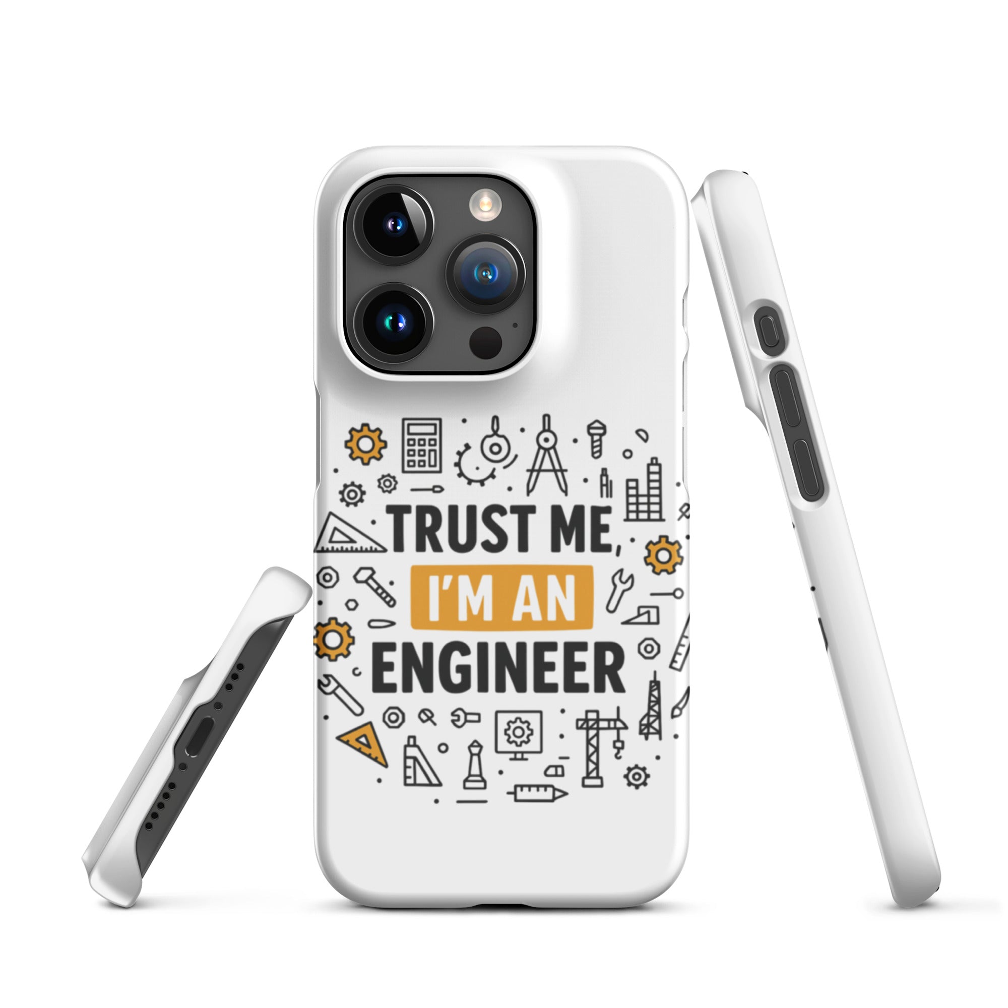 Cover iPhone Resistente – Compatibile con Ricarica Wireless – Design Trust Me i'm an engineer-Biiply
