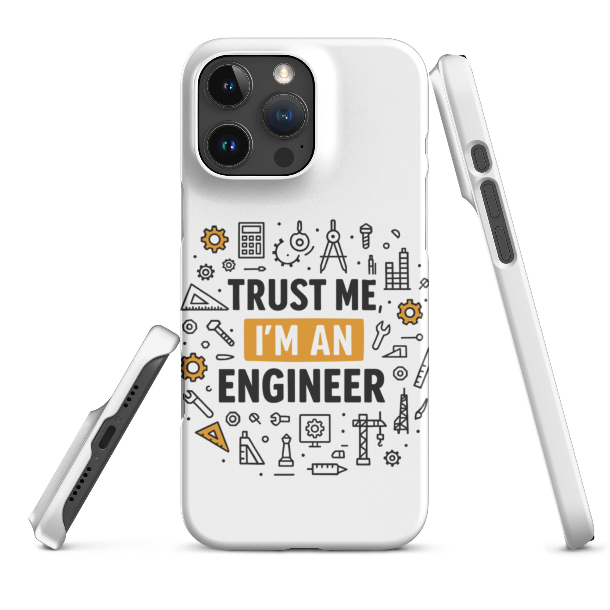 Cover iPhone Resistente – Compatibile con Ricarica Wireless – Design Trust Me i'm an engineer-Biiply