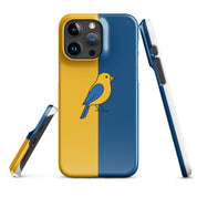 Cover iPhone Resistente – Compatibile con Ricarica Wireless – Design Uccellino Giallo Blu-Biiply