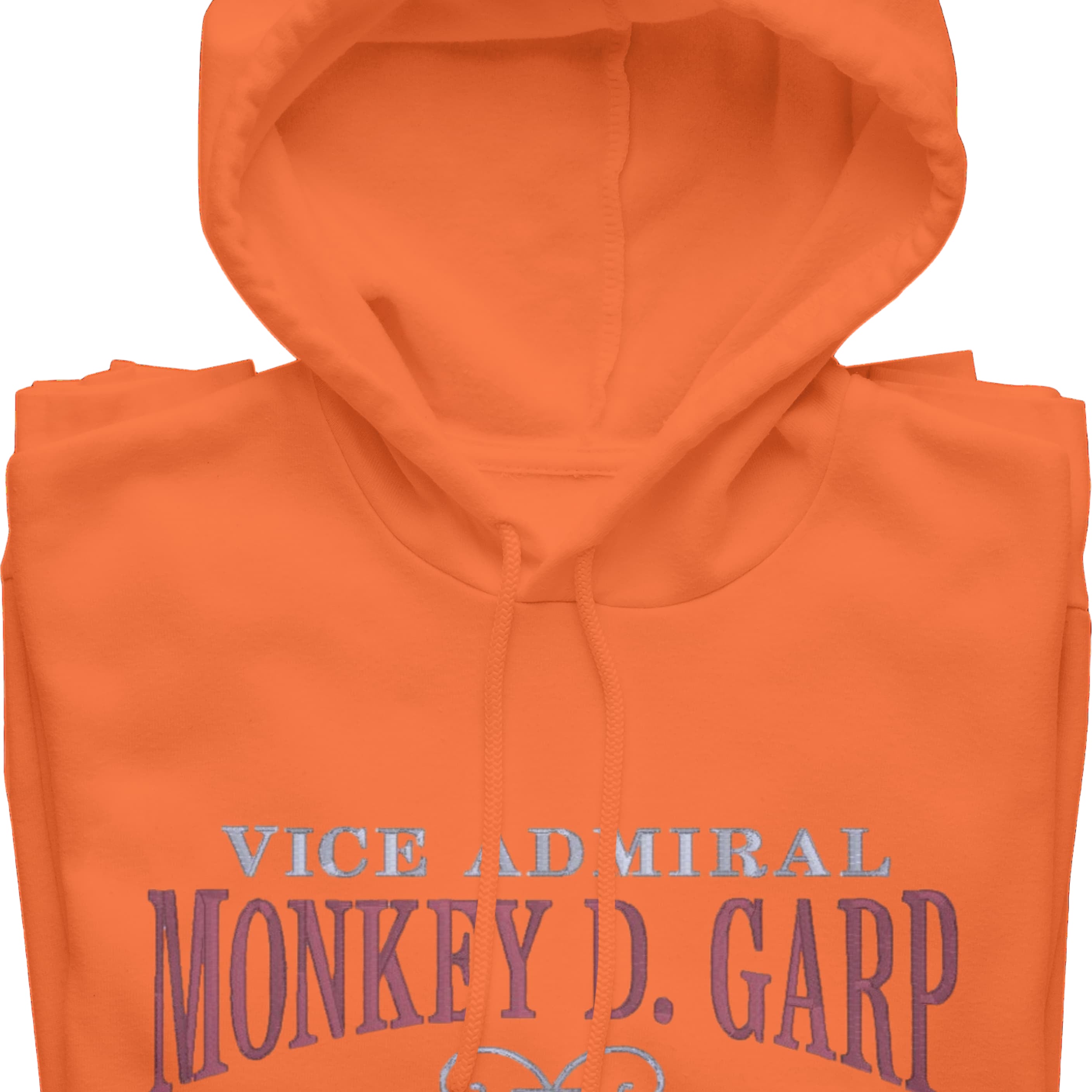 Felpa Ricamata Anteriormente e Posteriormente Unisex – Morbida con Cappuccio e Tasca Frontale – Vice Admiral Garp-Biiply