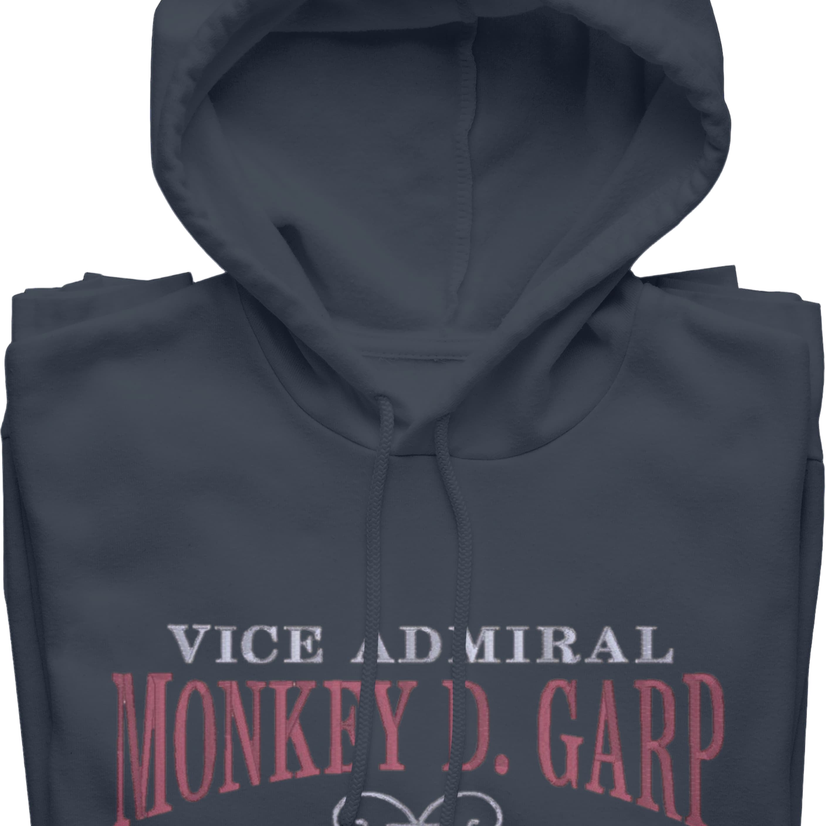Felpa Ricamata Anteriormente e Posteriormente Unisex – Morbida con Cappuccio e Tasca Frontale – Vice Admiral Garp-Biiply