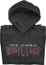 Sudadera Bordada por Delante y por Detrás Unisex – Suave con Capucha y Bolsillo Delantero – Vicealmirante Garp