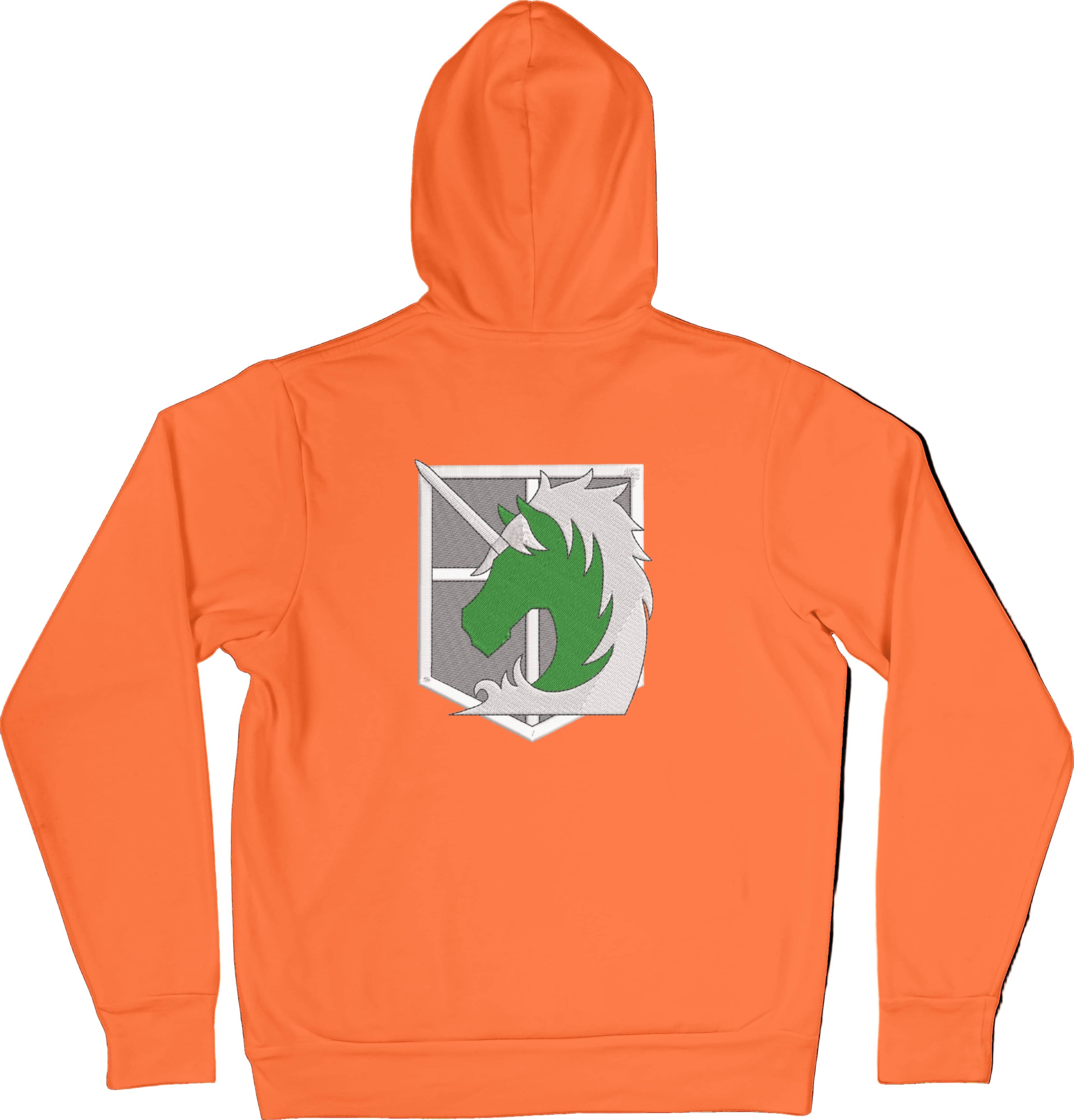 Felpa Ricamata Posteriormente Unisex – Morbida con Cappuccio e Tasca Frontale – Corpo di Gendarmeria-Biiply