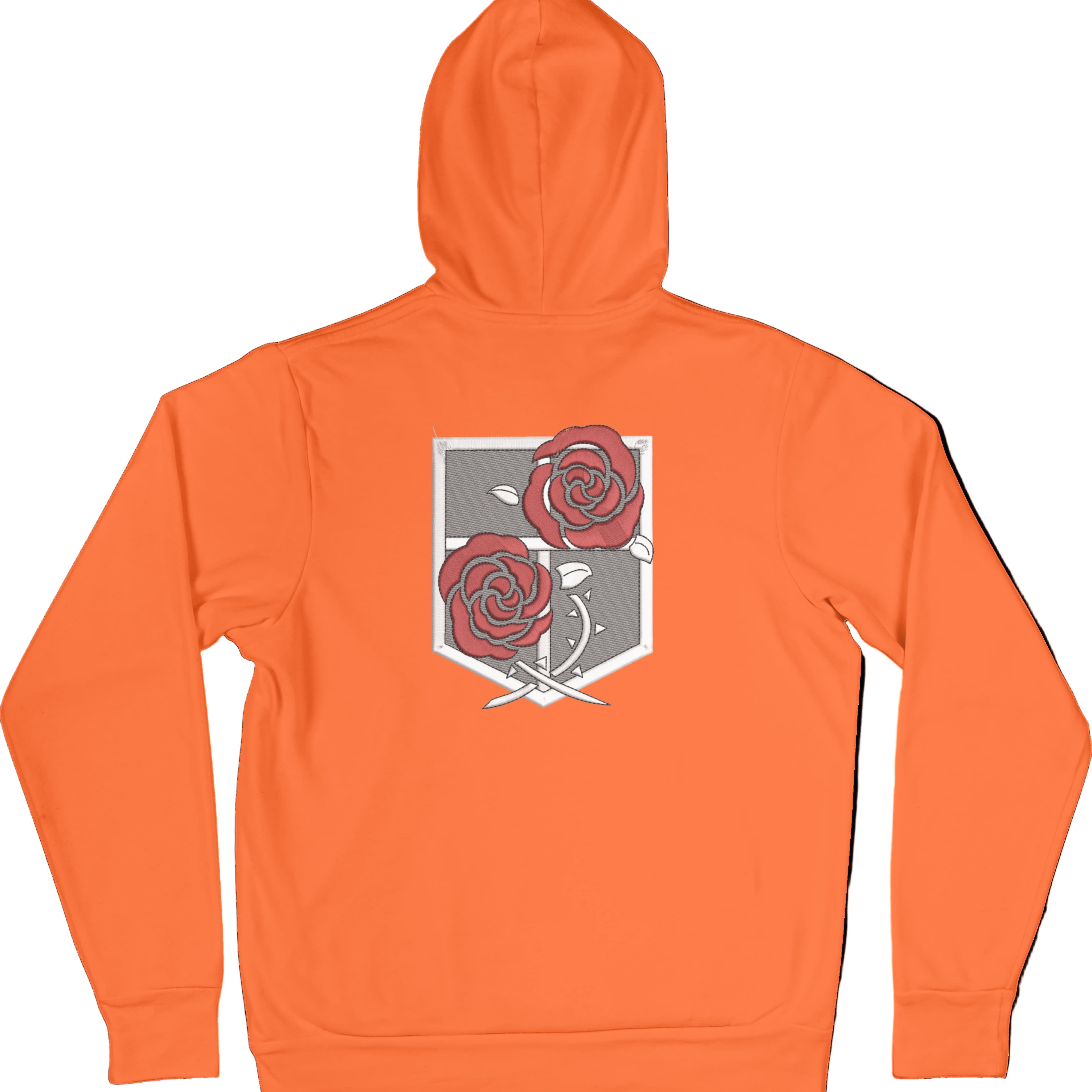 Felpa Ricamata Posteriormente Unisex – Morbida con Cappuccio e Tasca Frontale – Corpo di Guarnigione-Biiply