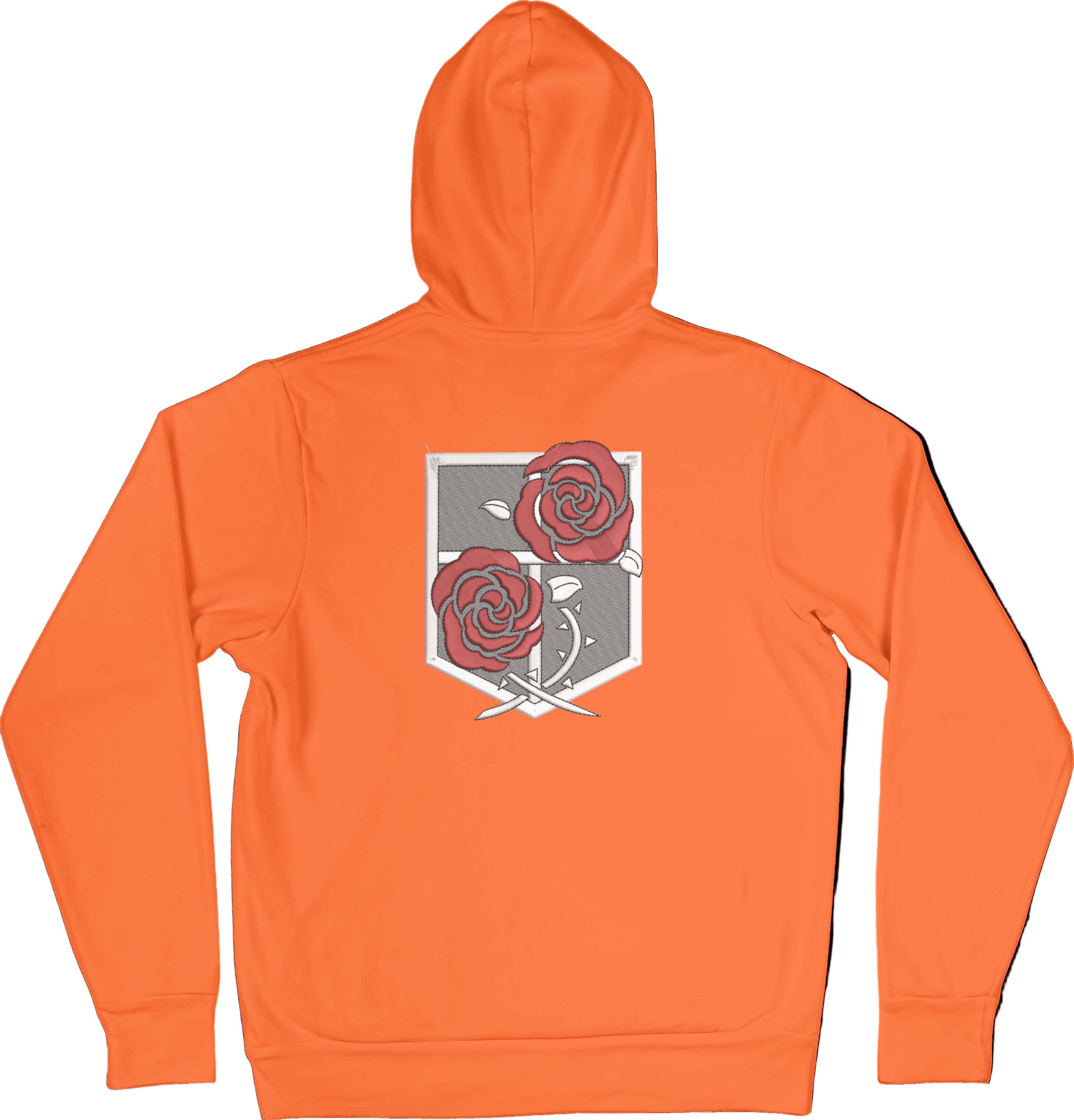 Felpa Ricamata Posteriormente Unisex – Morbida con Cappuccio e Tasca Frontale – Corpo di Guarnigione-Biiply