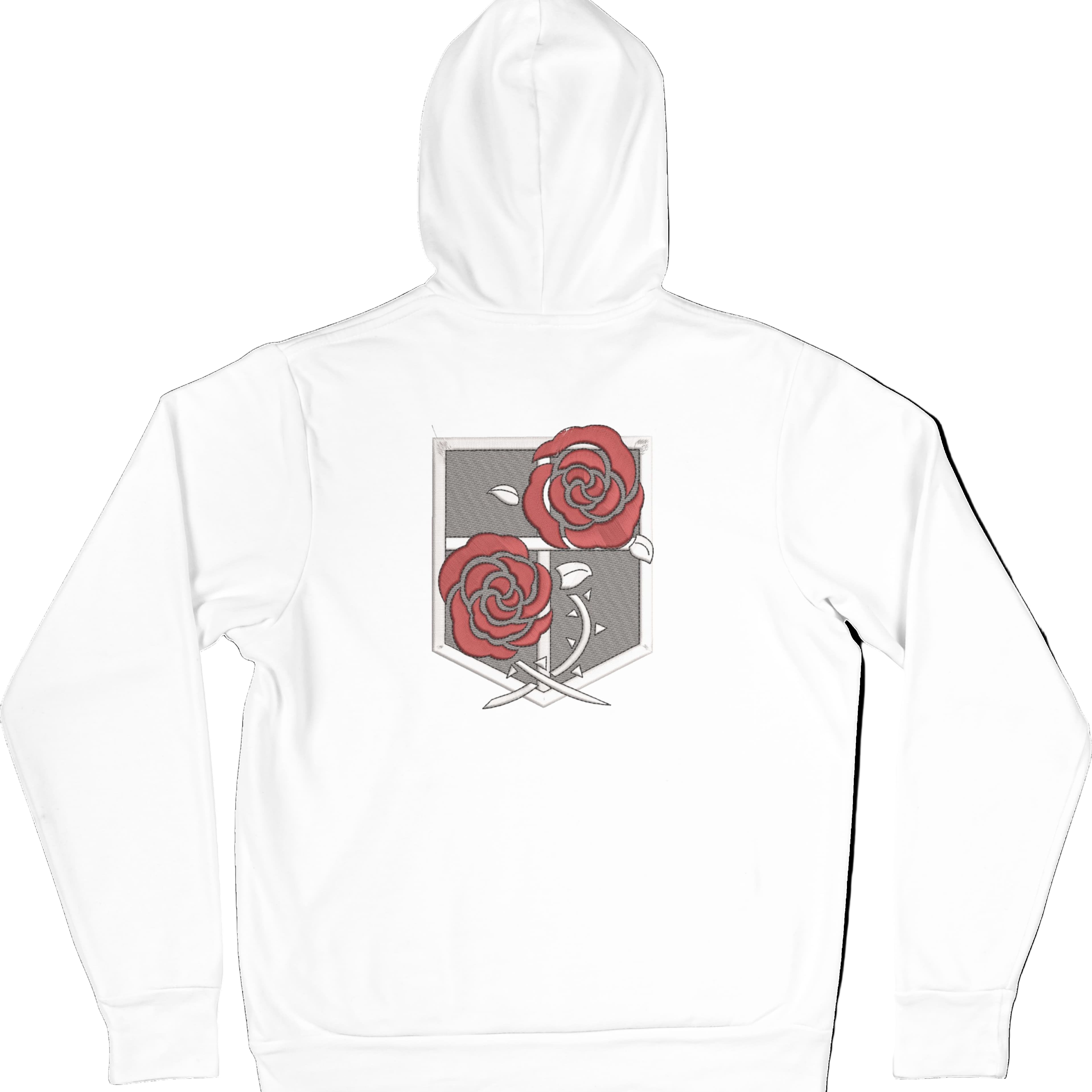 Felpa Ricamata Posteriormente Unisex – Morbida con Cappuccio e Tasca Frontale – Corpo di Guarnigione-Biiply