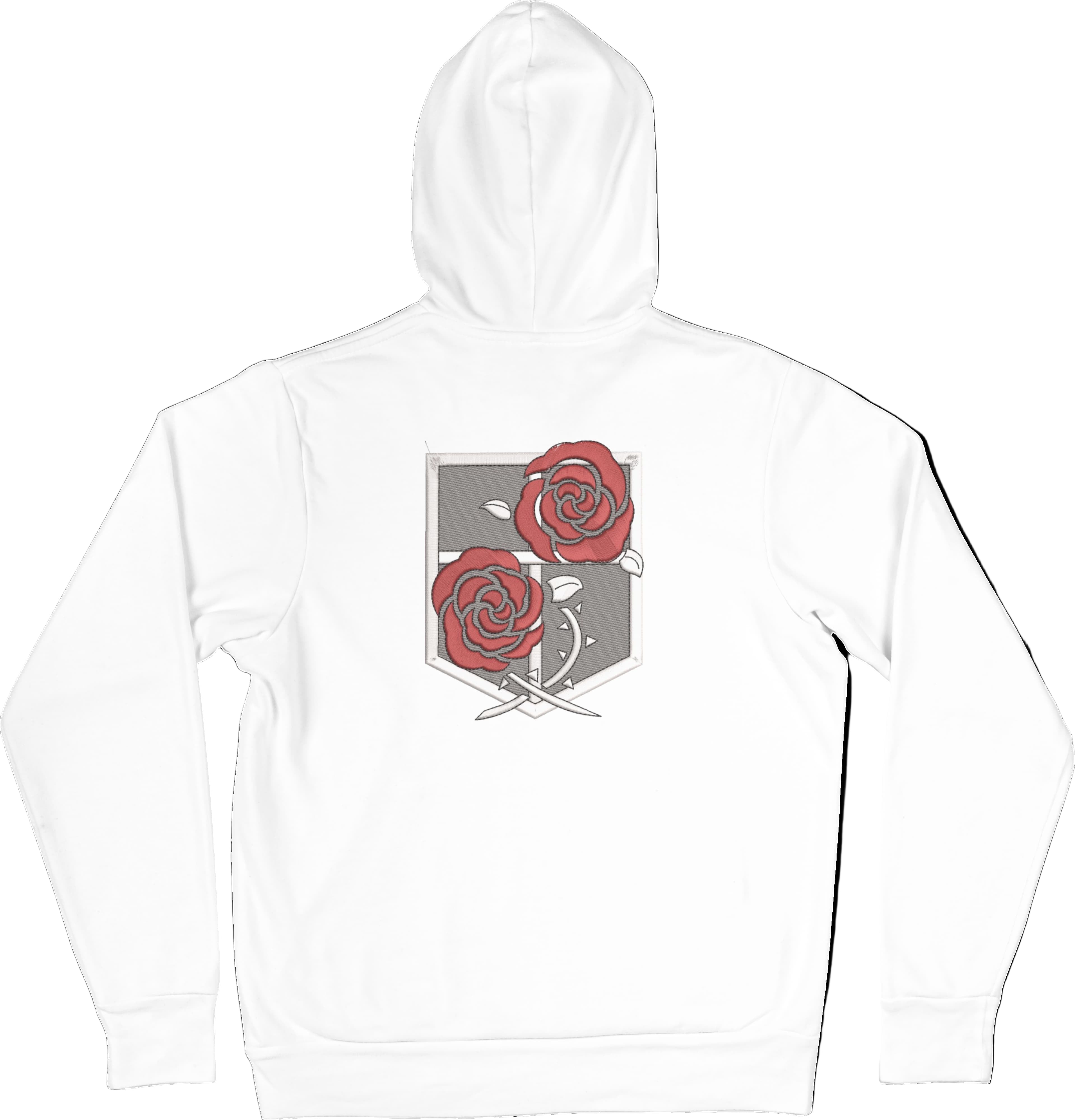 Felpa Ricamata Posteriormente Unisex – Morbida con Cappuccio e Tasca Frontale – Corpo di Guarnigione-Biiply