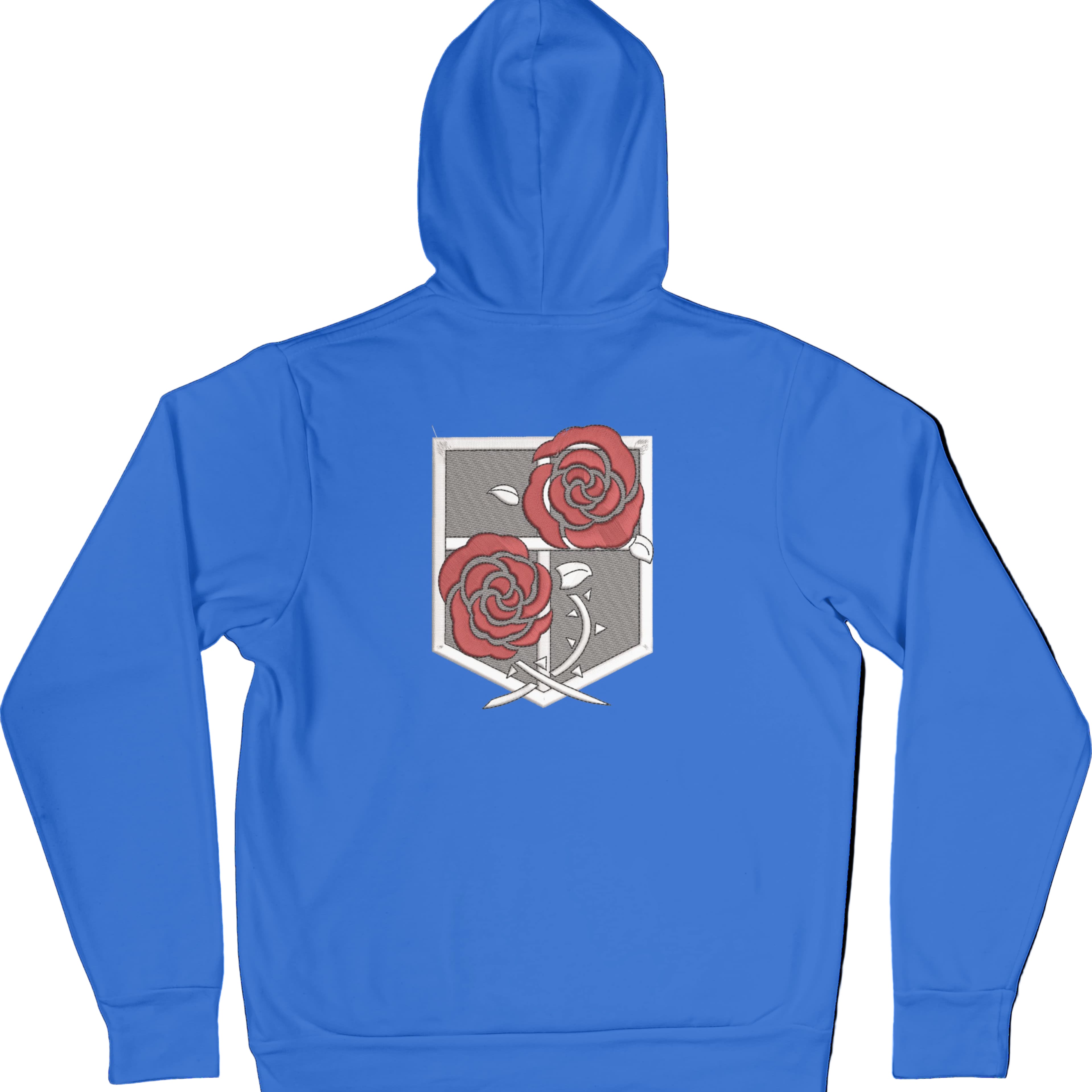 Felpa Ricamata Posteriormente Unisex – Morbida con Cappuccio e Tasca Frontale – Corpo di Guarnigione-Biiply