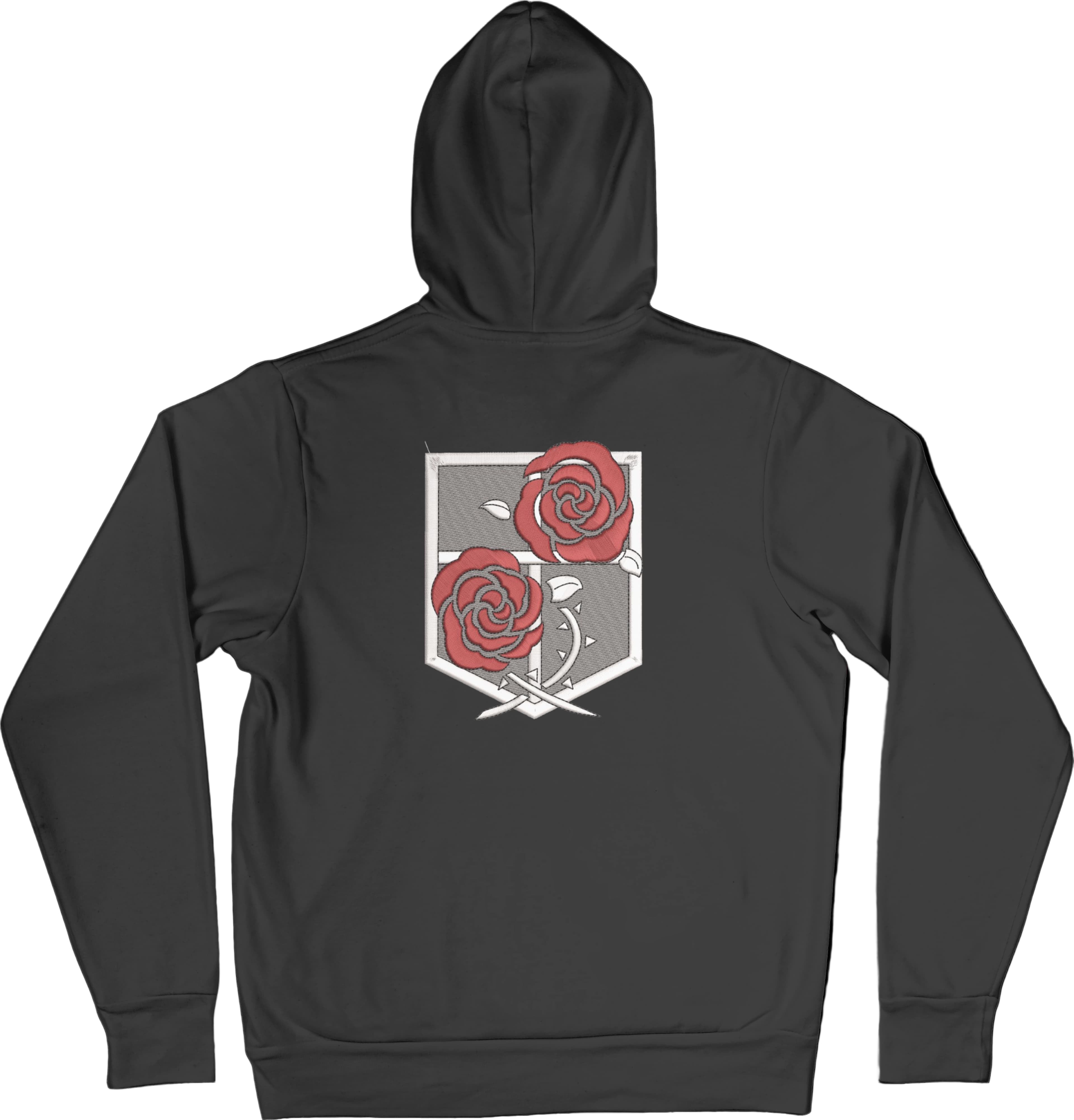 Felpa Ricamata Posteriormente Unisex – Morbida con Cappuccio e Tasca Frontale – Corpo di Guarnigione-Biiply