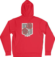 Felpa Ricamata Posteriormente Unisex – Morbida con Cappuccio e Tasca Frontale – Corpo di Guarnigione-Biiply