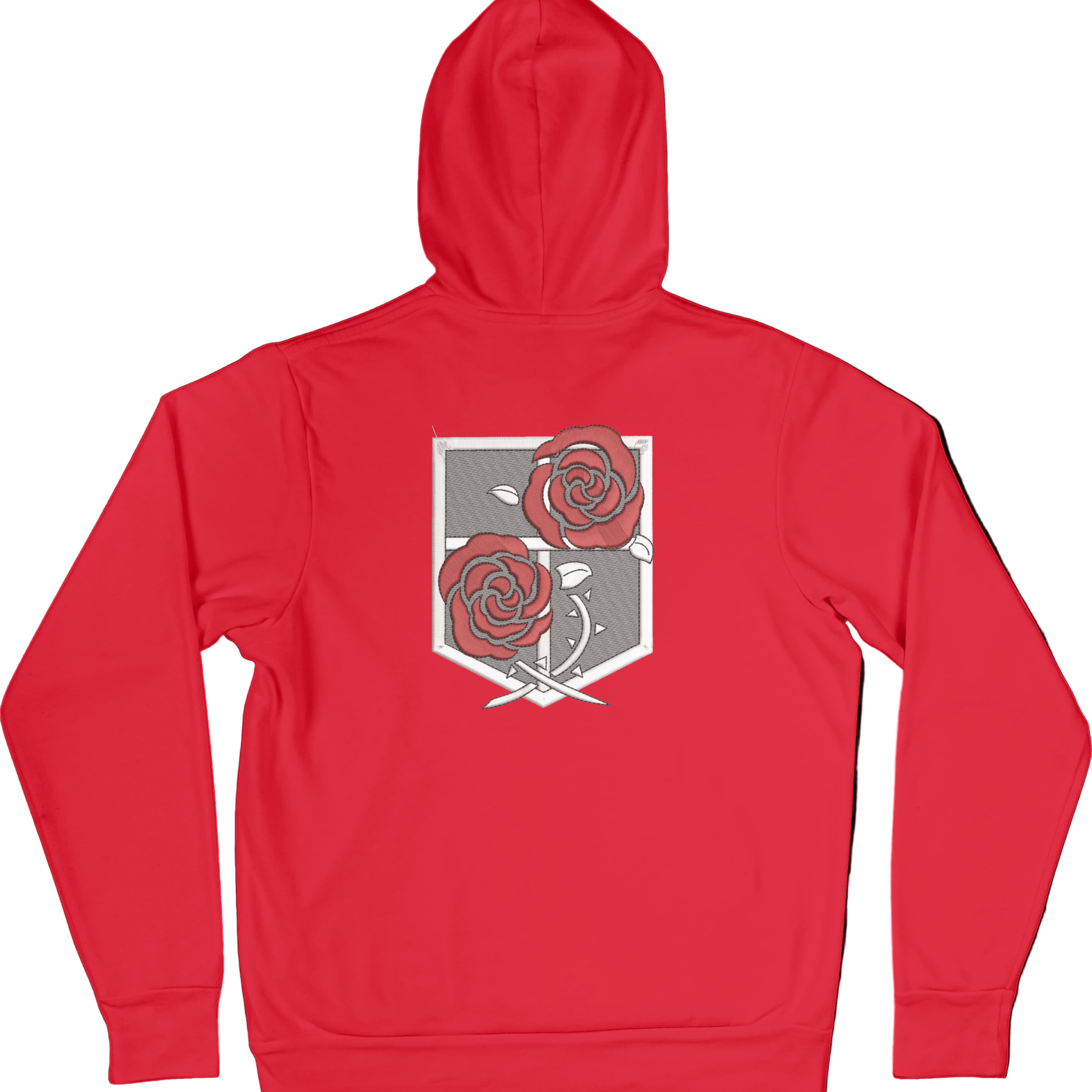 Felpa Ricamata Posteriormente Unisex – Morbida con Cappuccio e Tasca Frontale – Corpo di Guarnigione-Biiply