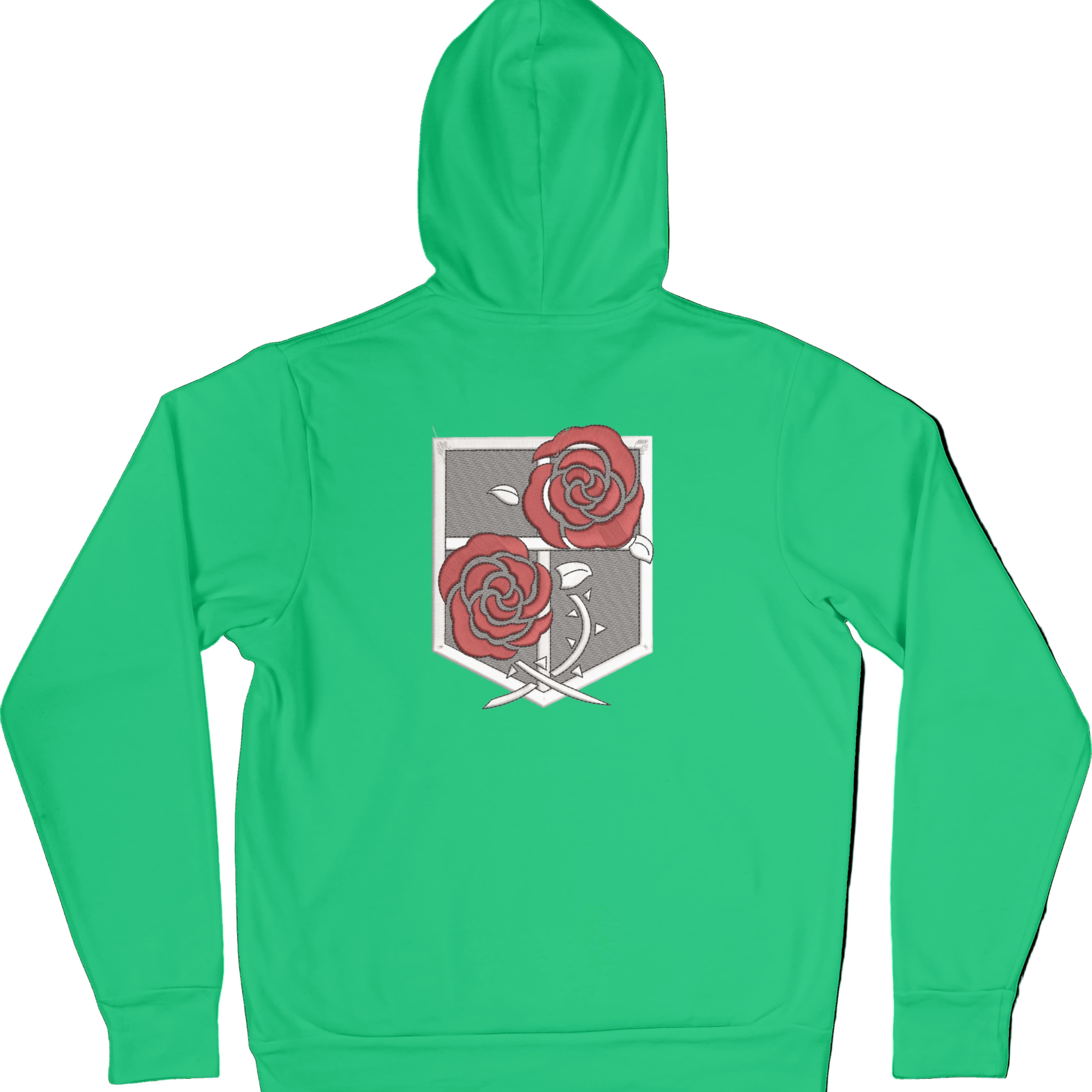 Felpa Ricamata Posteriormente Unisex – Morbida con Cappuccio e Tasca Frontale – Corpo di Guarnigione-Biiply