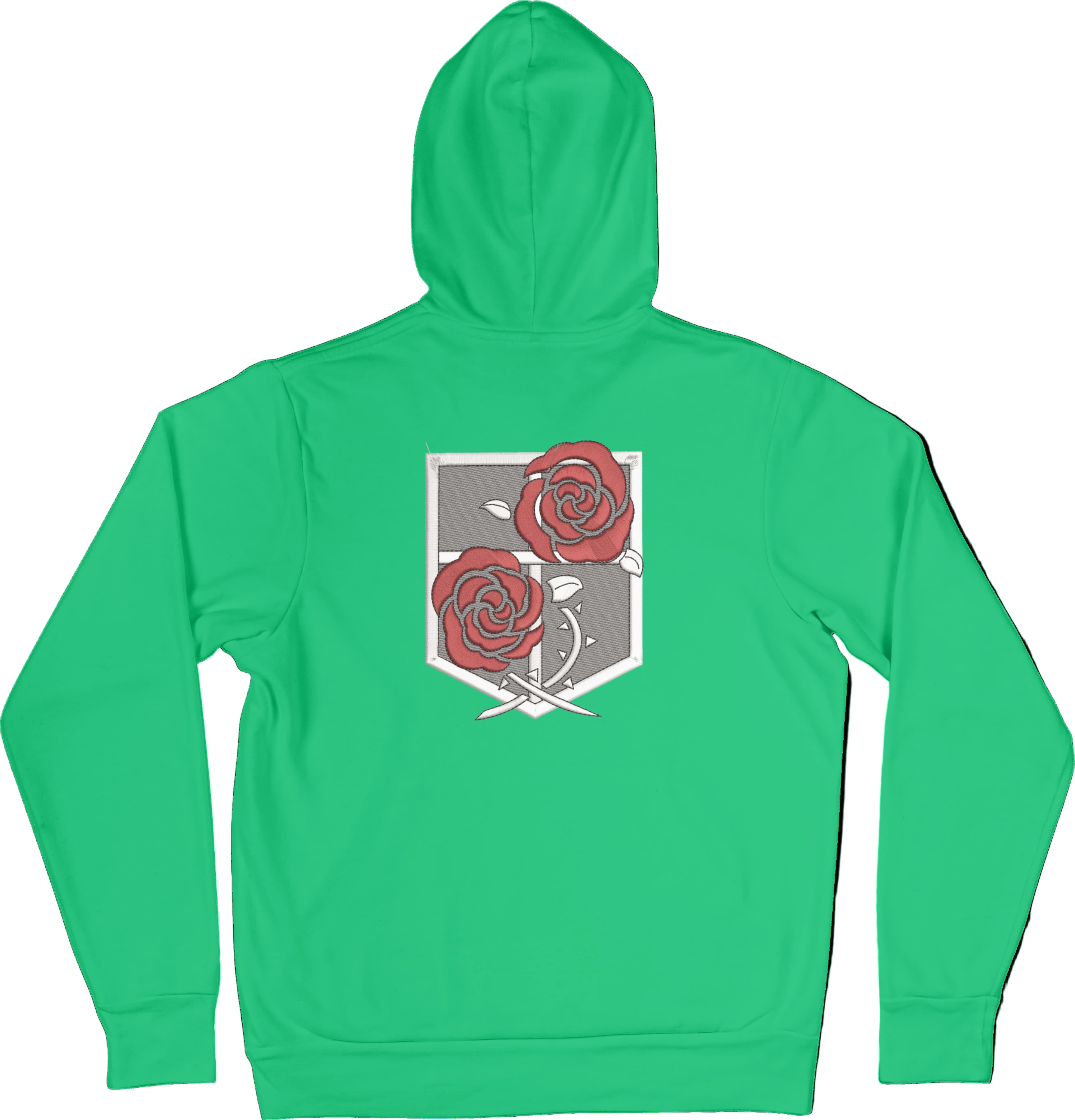 Felpa Ricamata Posteriormente Unisex – Morbida con Cappuccio e Tasca Frontale – Corpo di Guarnigione-Biiply