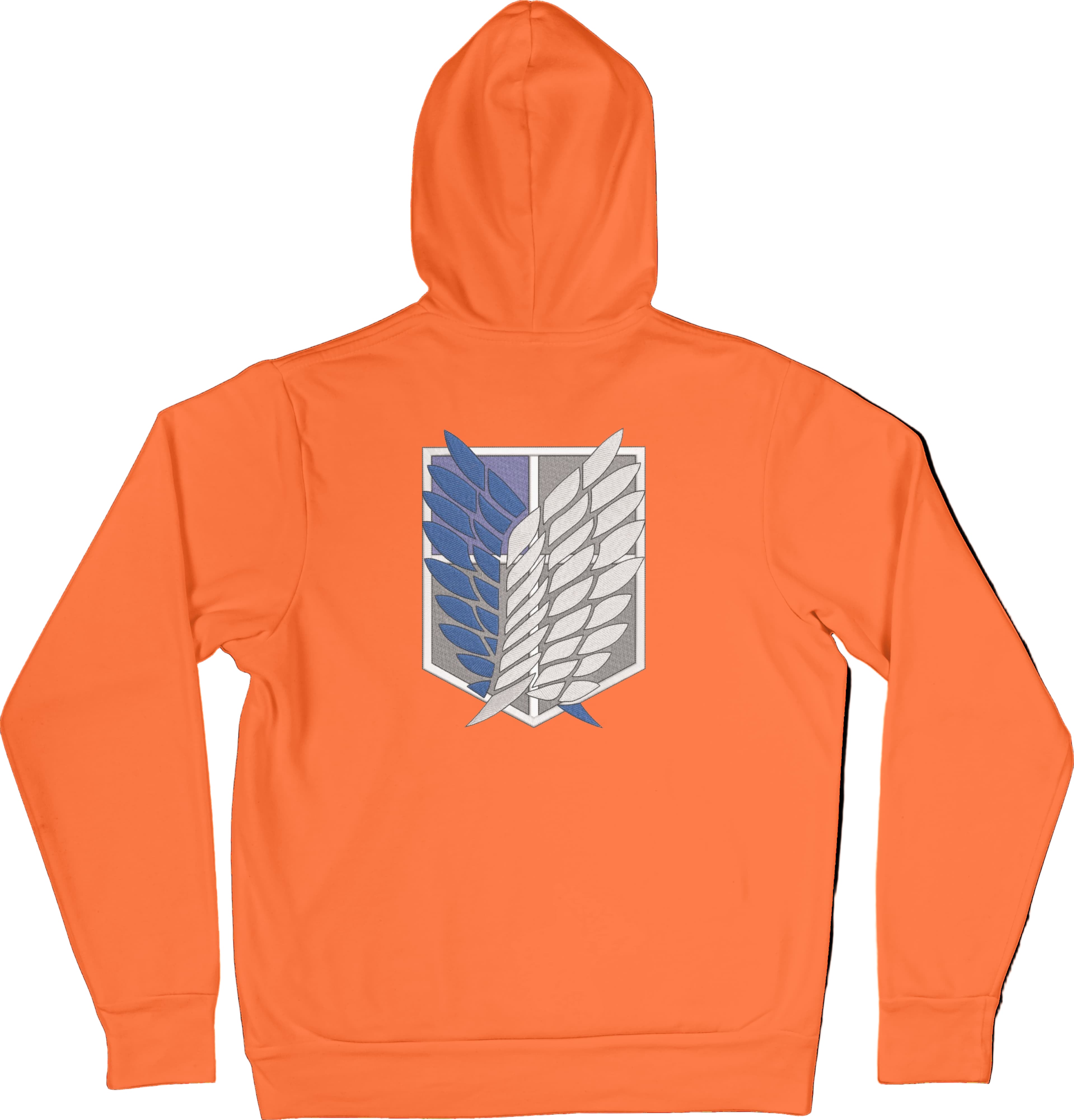 Felpa Ricamata Posteriormente Unisex – Morbida con Cappuccio e Tasca Frontale – Stile Streetwear – Ali Della Liberta-Biiply