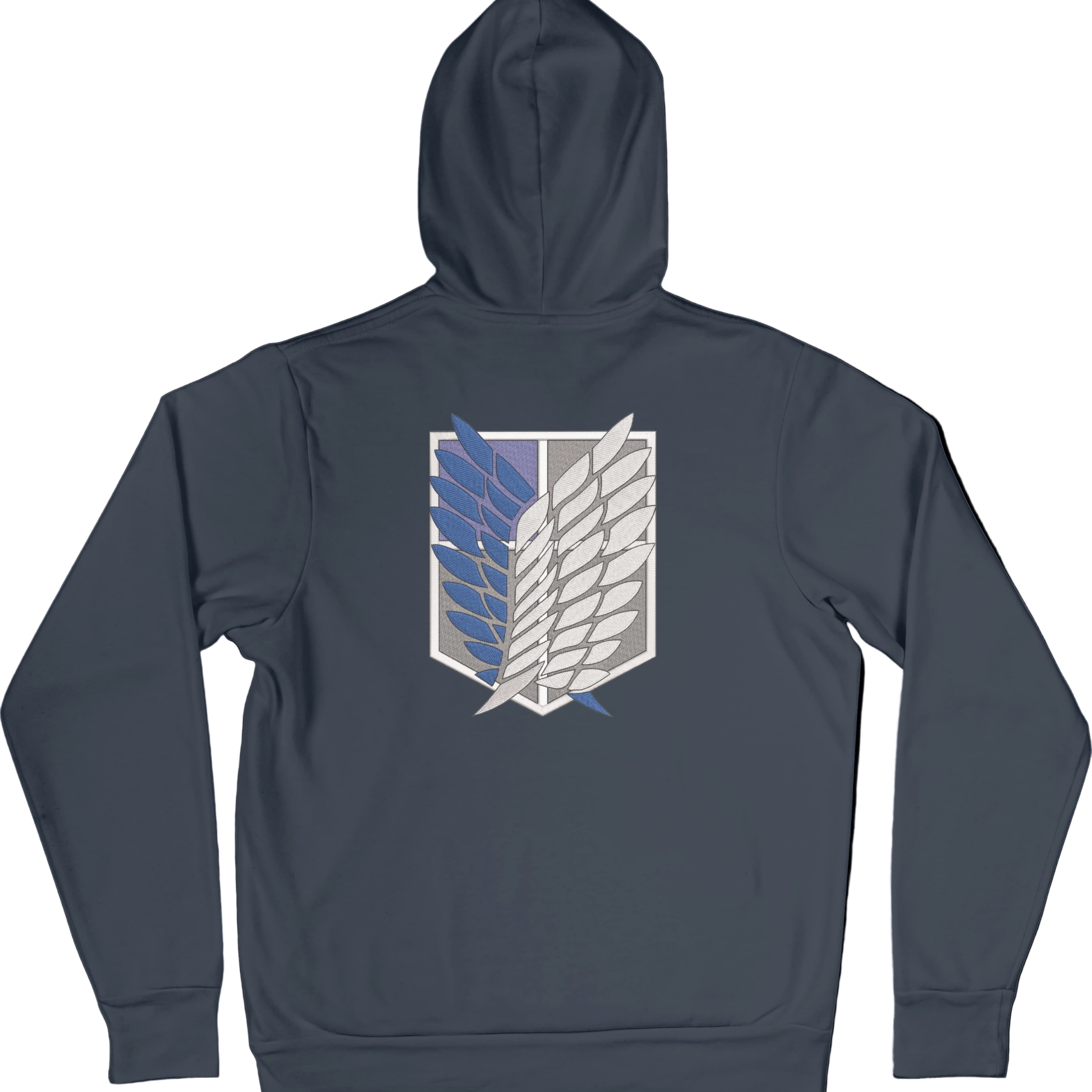 Felpa Ricamata Posteriormente Unisex – Morbida con Cappuccio e Tasca Frontale – Stile Streetwear – Ali Della Liberta-Biiply