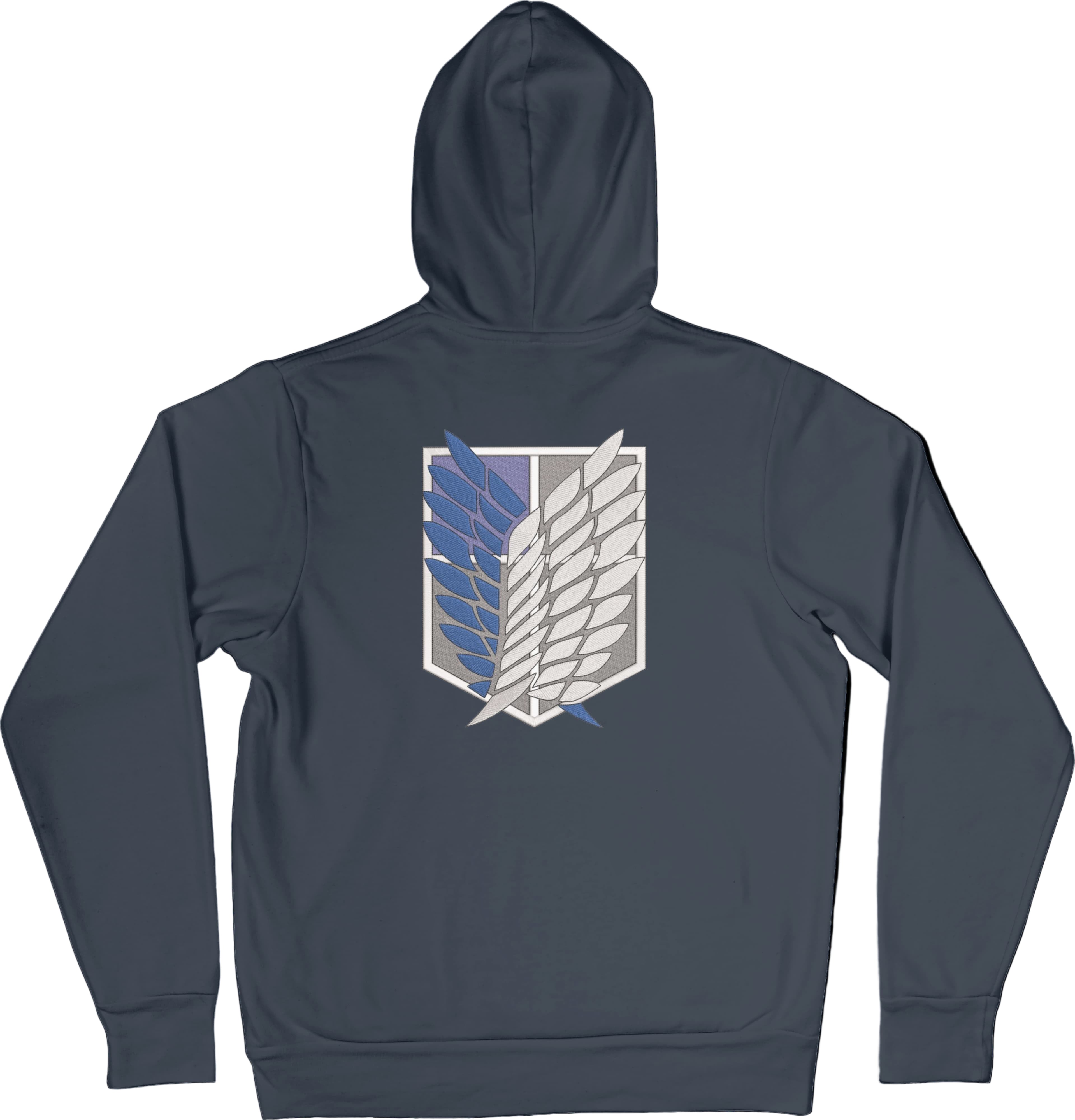 Felpa Ricamata Posteriormente Unisex – Morbida con Cappuccio e Tasca Frontale – Stile Streetwear – Ali Della Liberta-Biiply