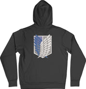 Felpa Ricamata Posteriormente Unisex – Morbida con Cappuccio e Tasca Frontale – Stile Streetwear – Ali Della Liberta-Biiply