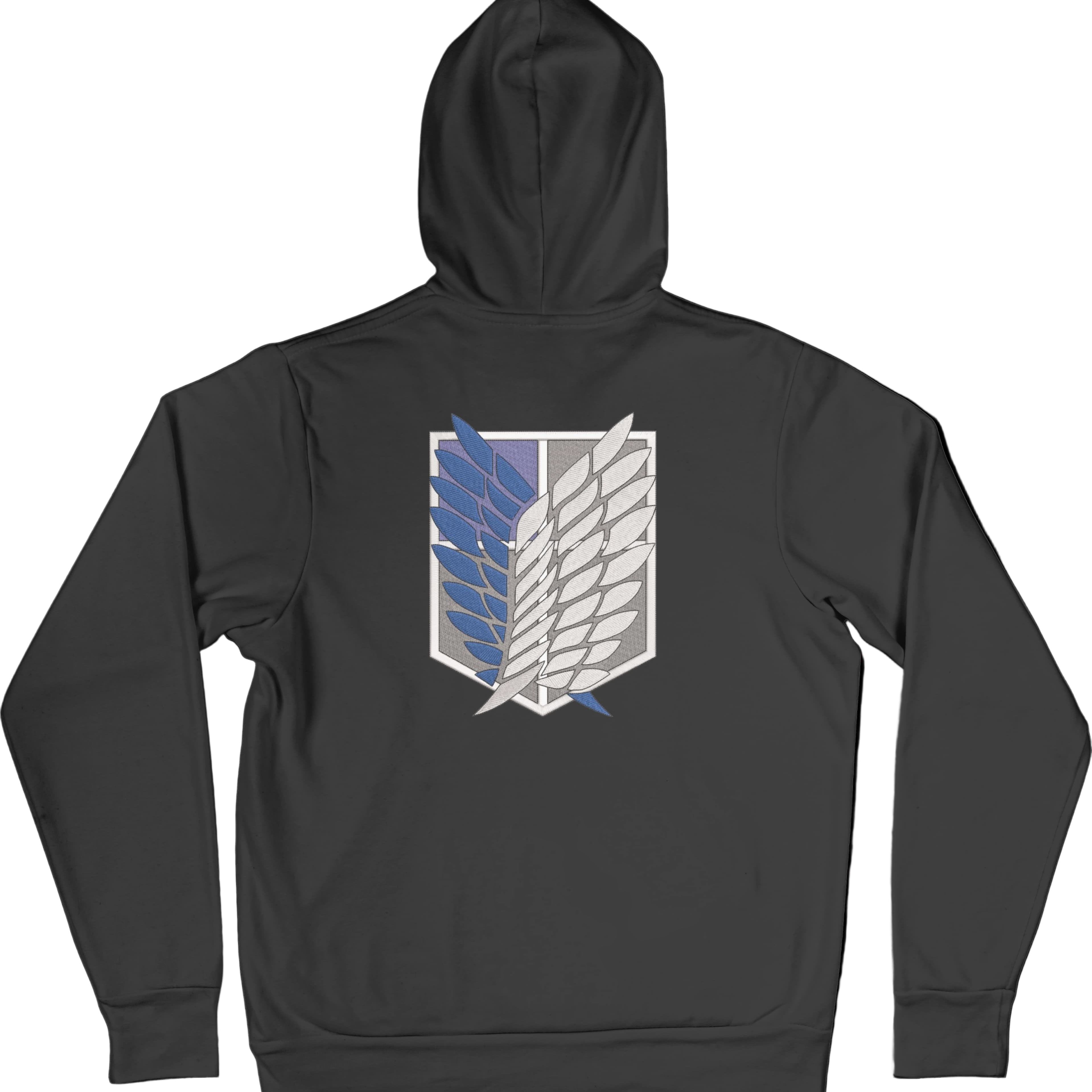 Felpa Ricamata Posteriormente Unisex – Morbida con Cappuccio e Tasca Frontale – Stile Streetwear – Ali Della Liberta-Biiply