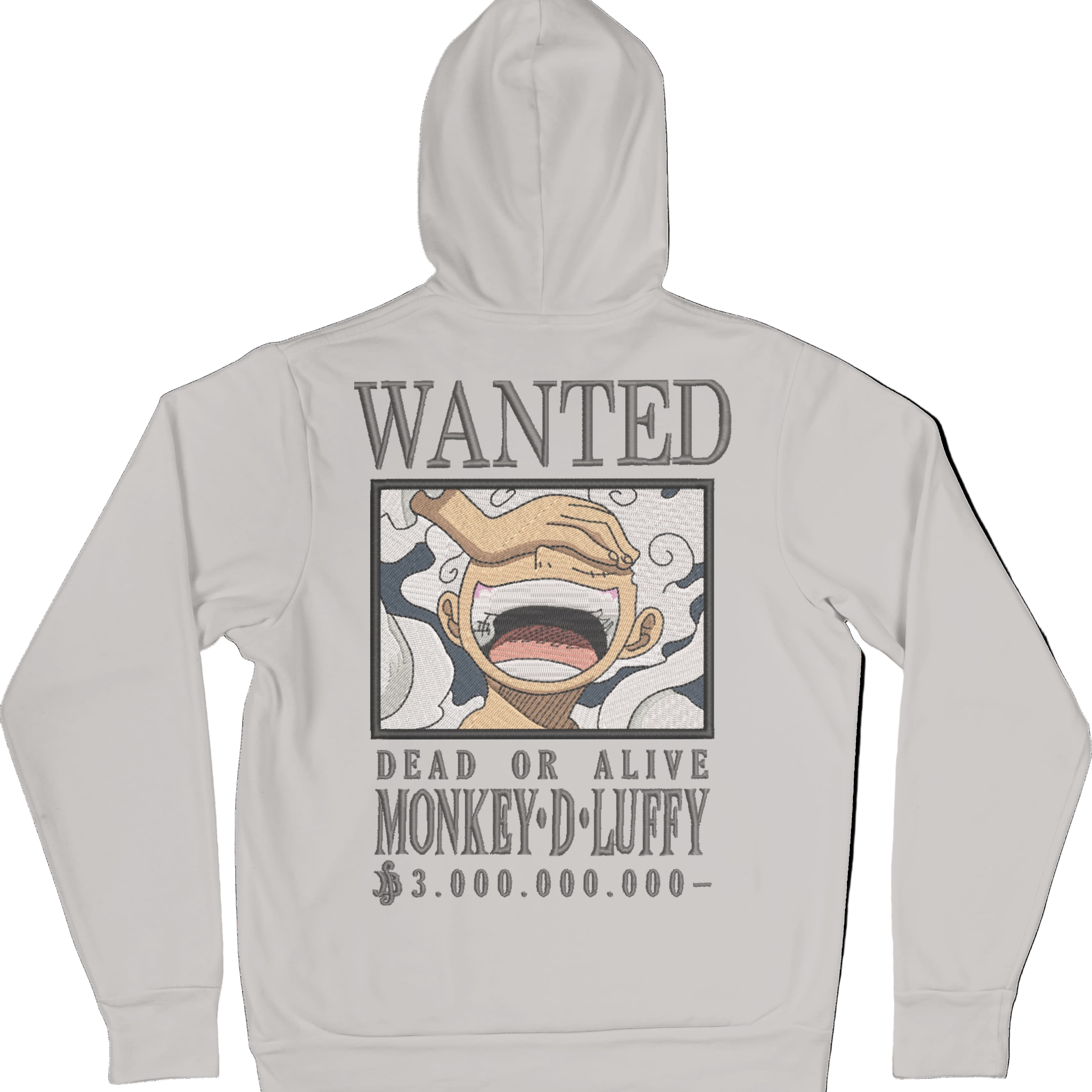 Felpa Ricamata Posteriormente Unisex – Morbida con Cappuccio e Tasca Frontale – Stile Streetwear – Luffy Taglia-Biiply