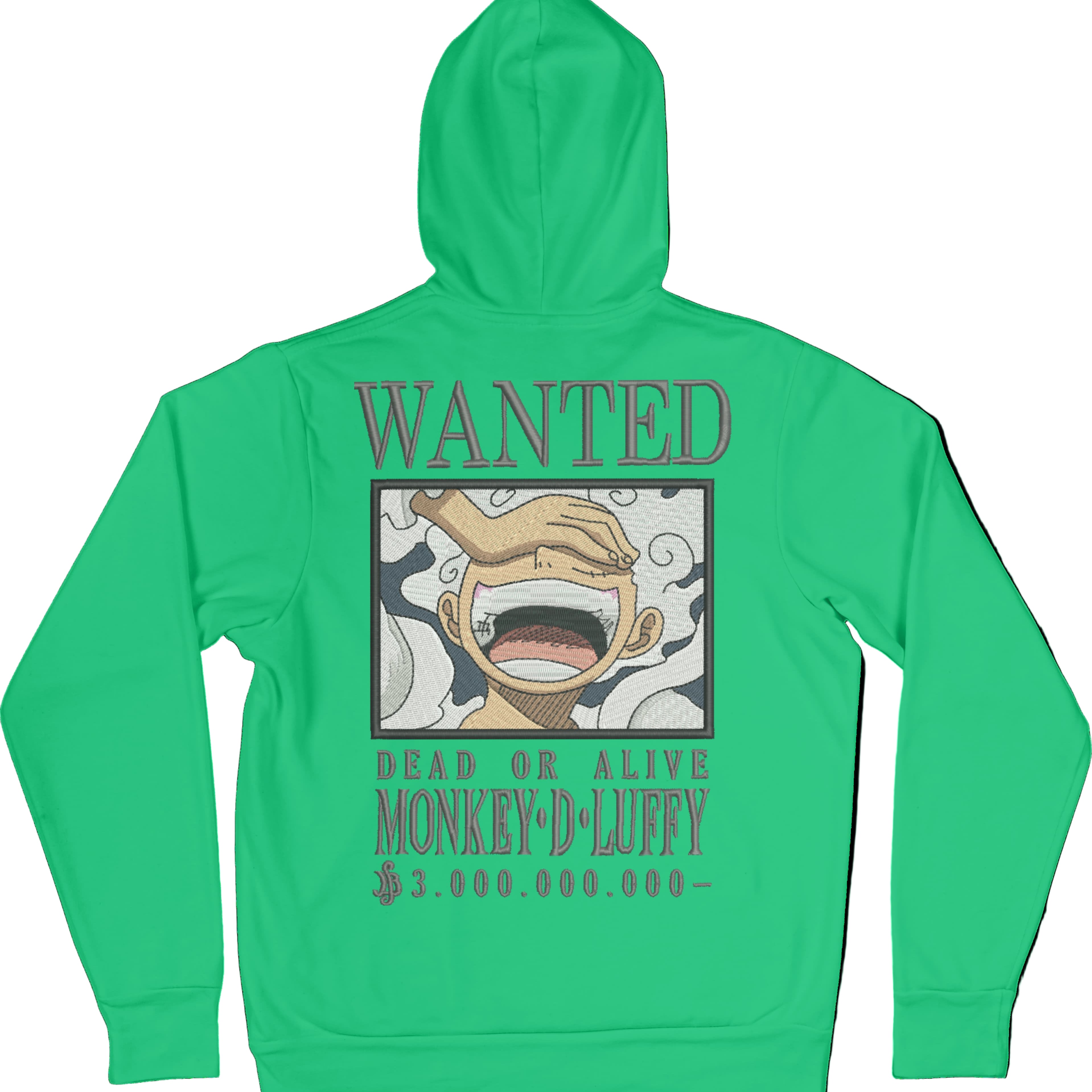 Felpa Ricamata Posteriormente Unisex – Morbida con Cappuccio e Tasca Frontale – Stile Streetwear – Luffy Taglia-Biiply