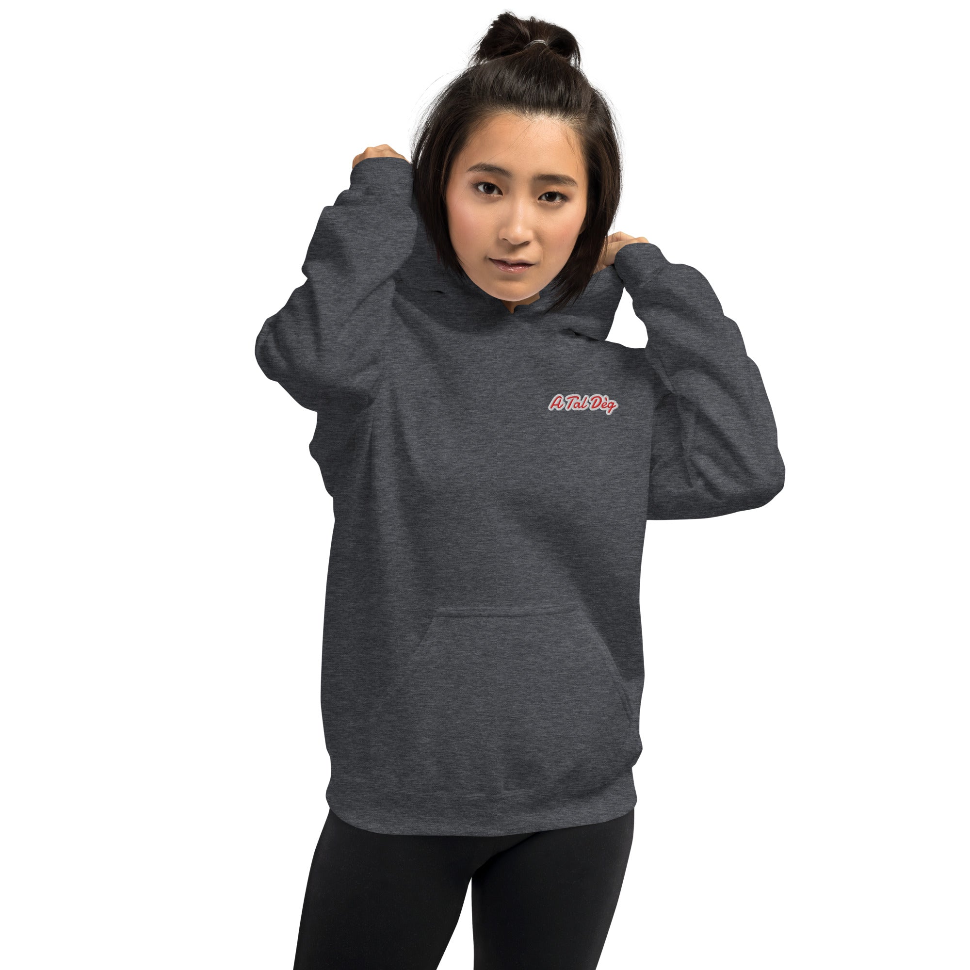 Felpa Ricamata Unisex – Morbida con Cappuccio e Tasca Frontale – Stile Streetwear – A Tal Dèg