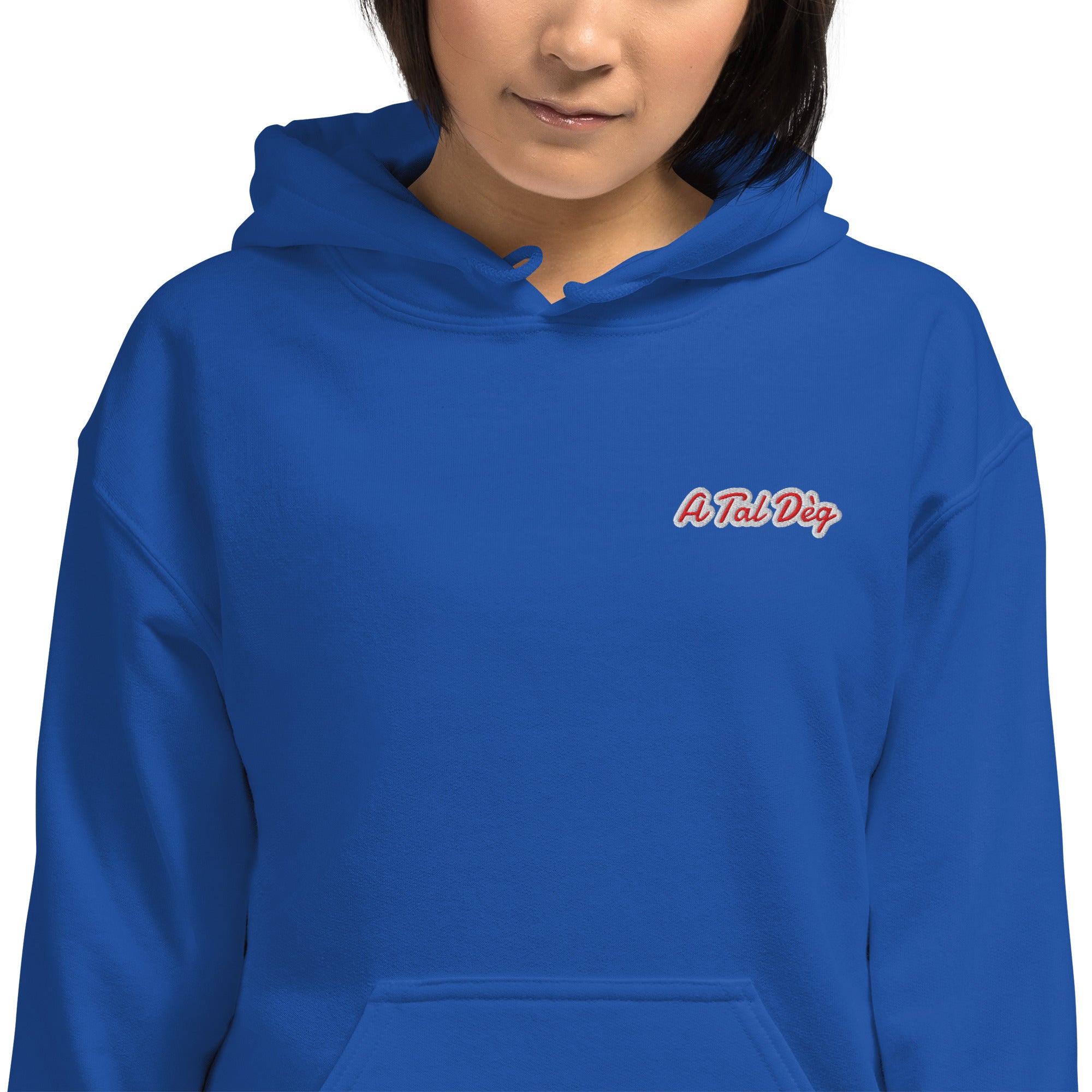 Felpa Ricamata Unisex – Morbida con Cappuccio e Tasca Frontale – Stile Streetwear – A Tal Dèg