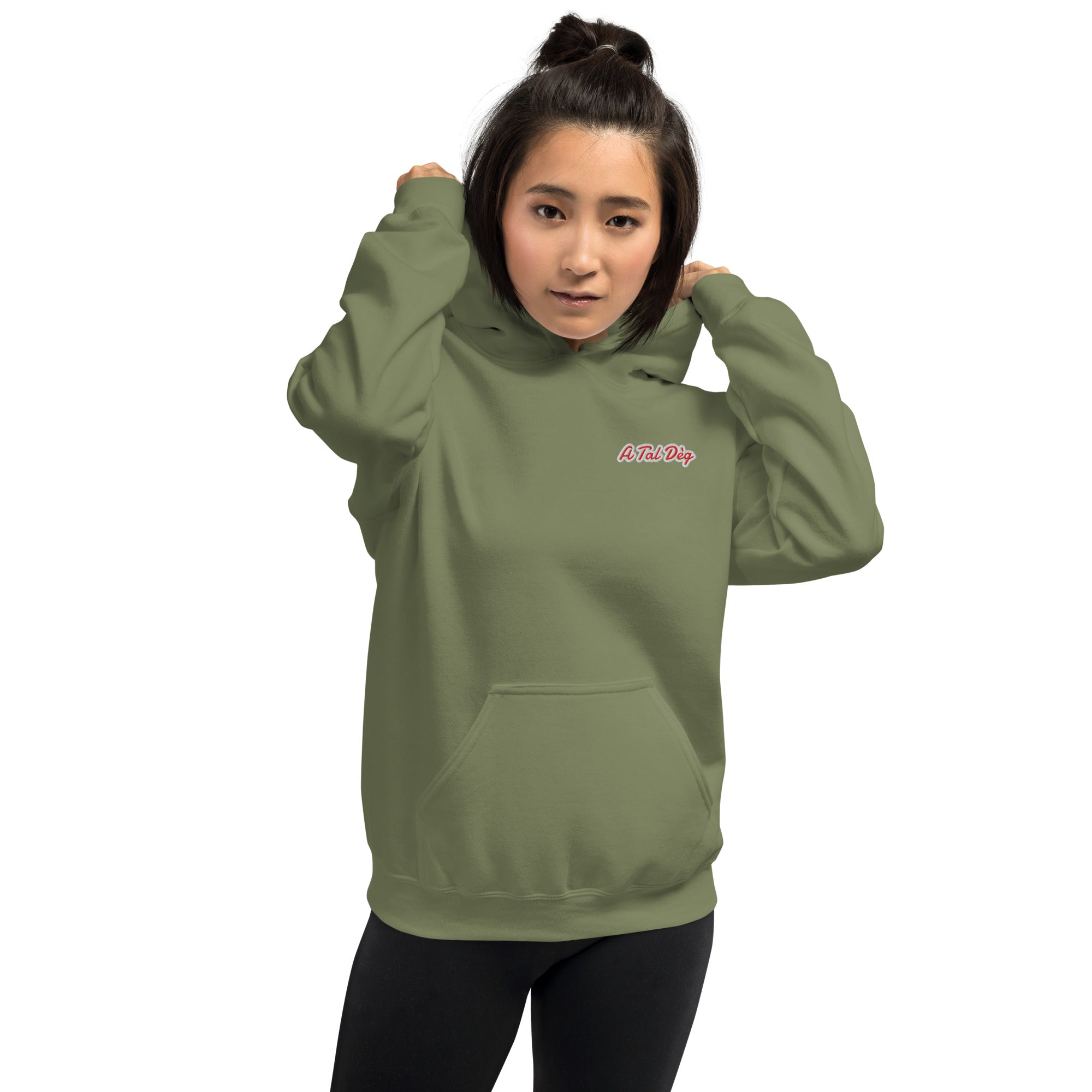 Felpa Ricamata Unisex – Morbida con Cappuccio e Tasca Frontale – Stile Streetwear – A Tal Dèg