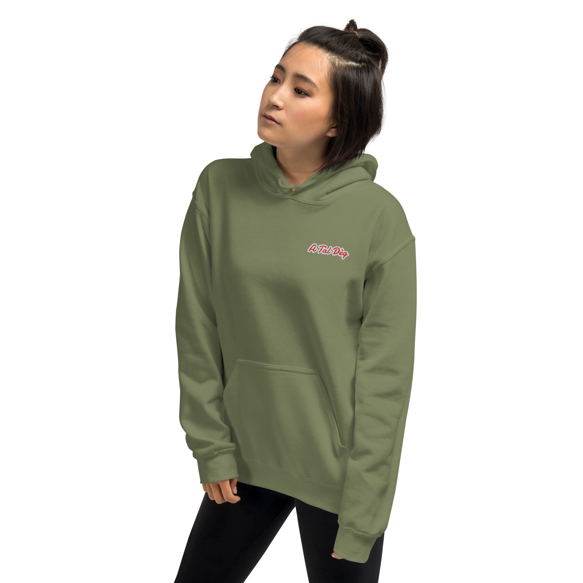 Felpa Ricamata Unisex – Morbida con Cappuccio e Tasca Frontale – Stile Streetwear – A Tal Dèg
