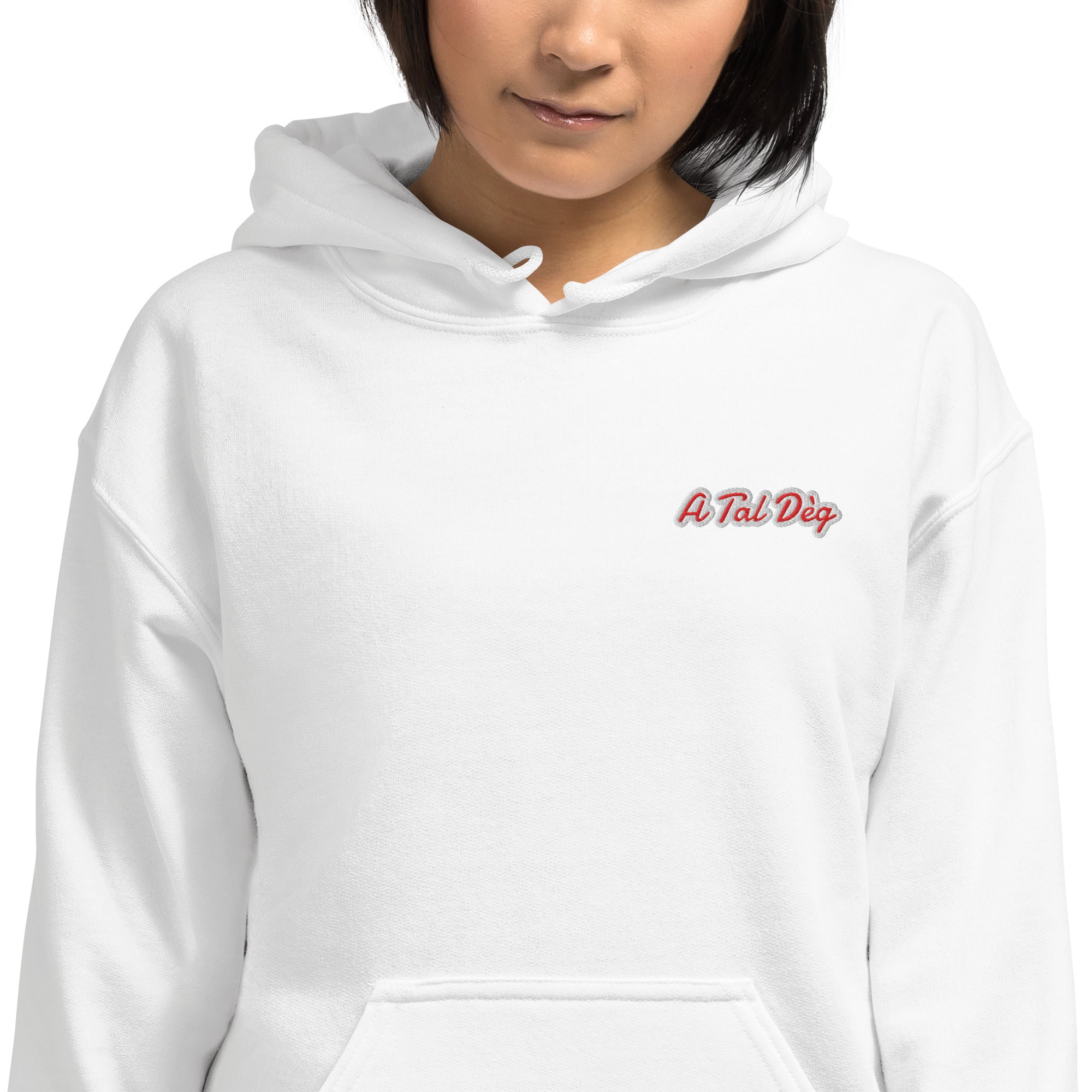 Felpa Ricamata Unisex – Morbida con Cappuccio e Tasca Frontale – Stile Streetwear – A Tal Dèg
